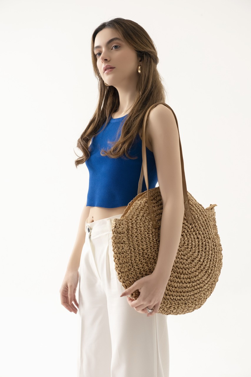 Round Straw Bag Elvana