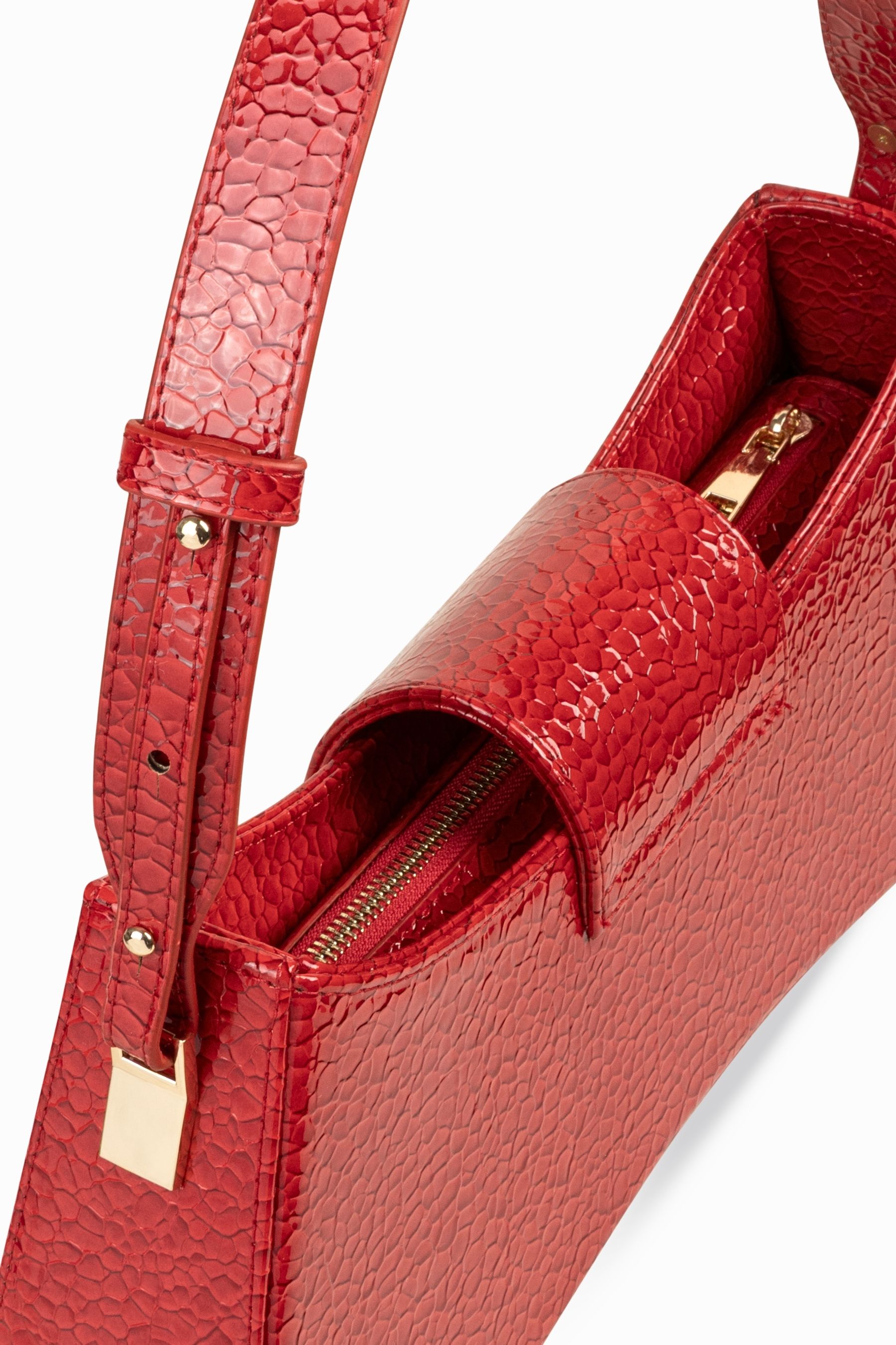Adjustable Strap Shoulder Bag Greta (Personalizable) - Red