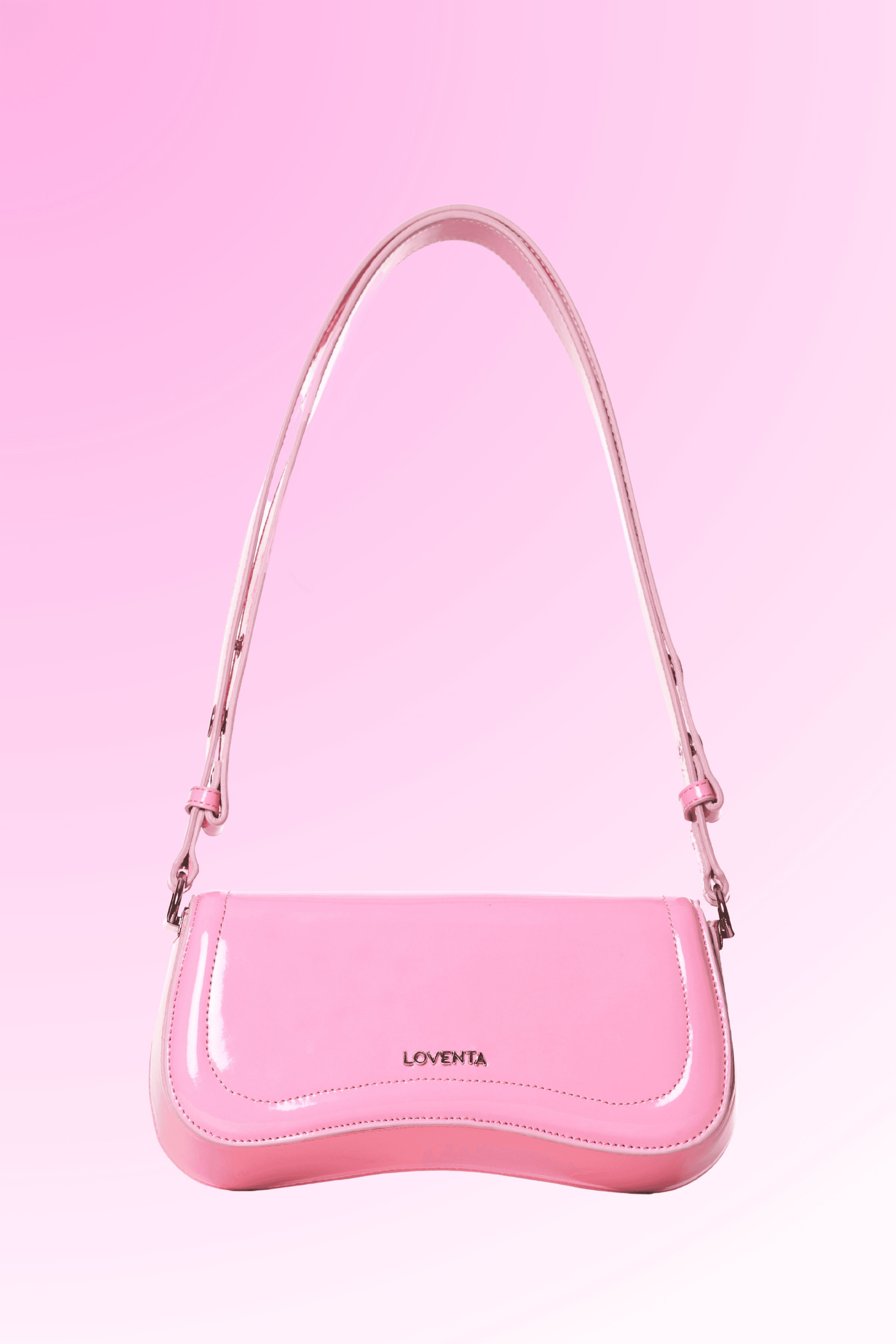 Adjustable Strap Baguette Bag Hera - Pink