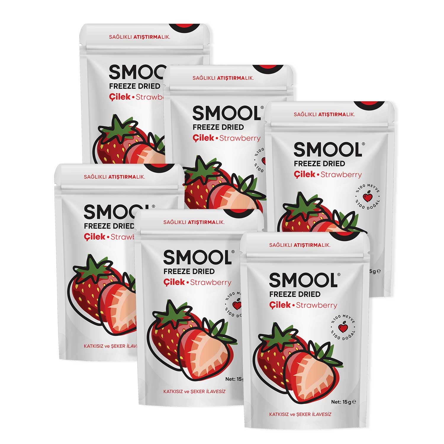 SMOOL Freeze Dried Çilek 6 lı SET