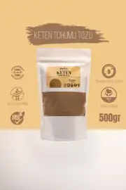 Keten Tohumu Tozu 500 gr - Flaxseeds Powder - Glütensiz - Gluten Feee -Doğal-Natural