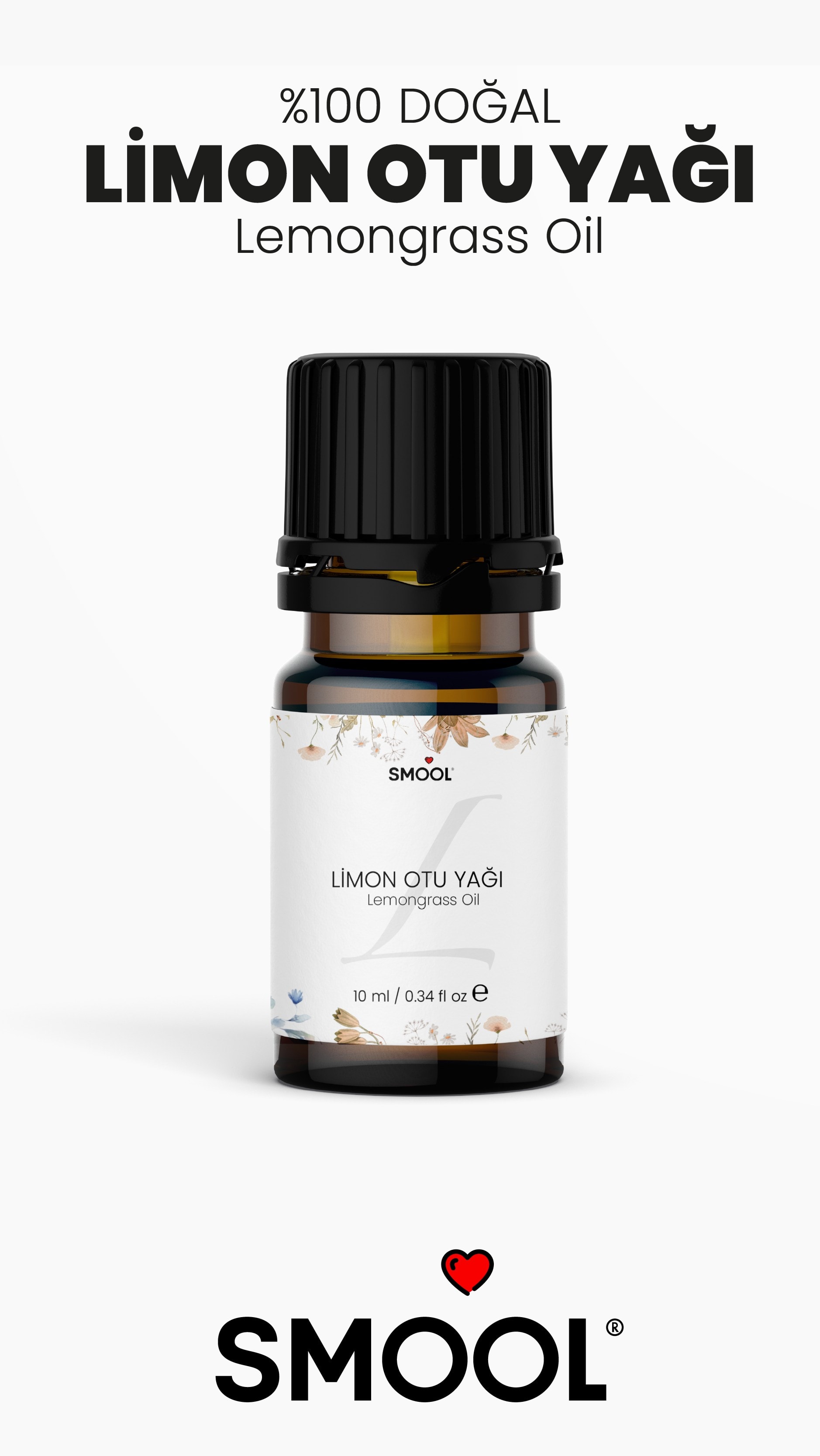 Limon Otu (Lemongrass) Uçucu Yağı – 100% Saf ve Doğal – 10 ml