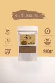Keten Tohumu Tozu 200 gr - Flaxseeds Powder - Glütensiz - Gluten Feee -Doğal-Natural