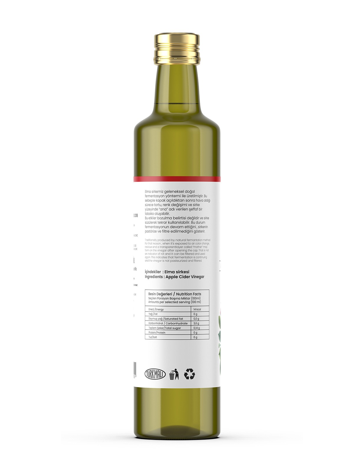 Elma Sirkesi Doğal Fermentasyon 500 ML