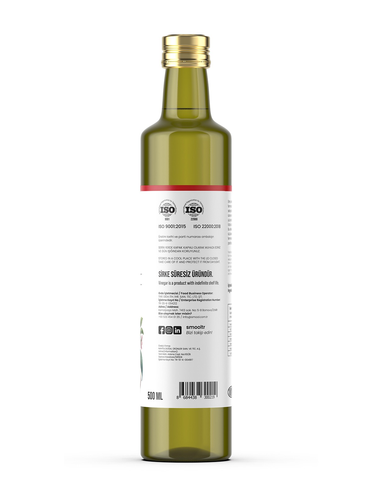 Elma Sirkesi Doğal Fermentasyon 500 ML