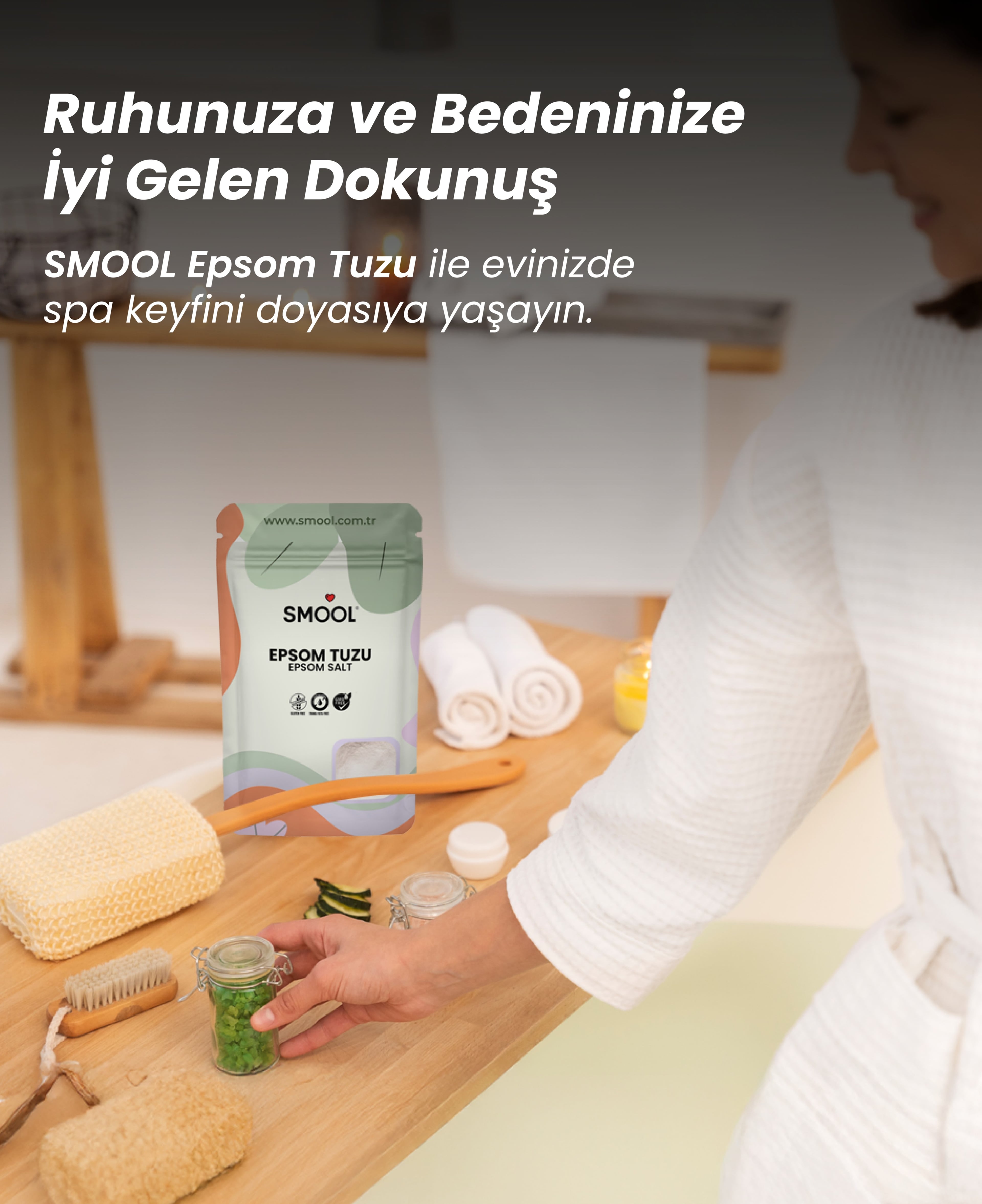 Epsom Tuzu (1000 GR) İngiliz Tuzu Magnezyum Sülfat Katkısız Doğal 1 Kg