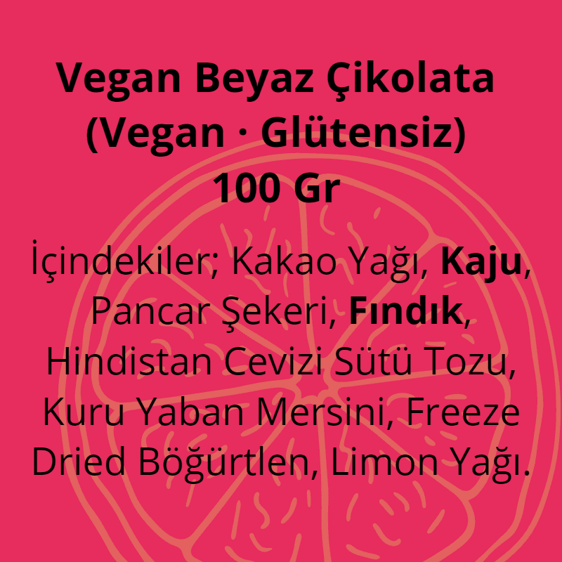 Vegan Beyaz Çikolata (Glütensiz)