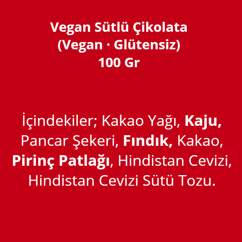 Vegan Sütlü Çikolata (Glütensiz-Pirinç Patlaklı)