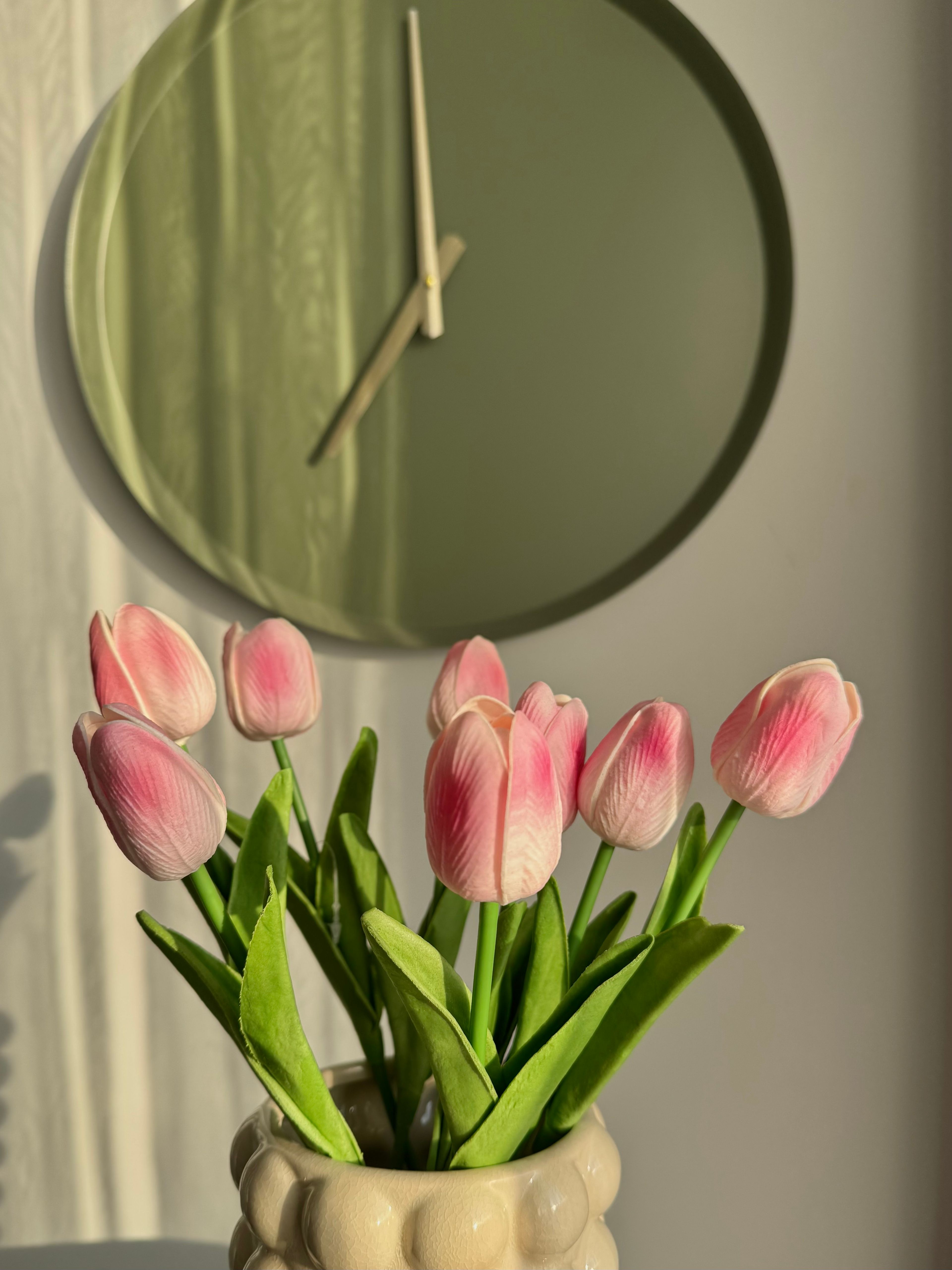 Dekoratif Islak Lale Buketi Pembe