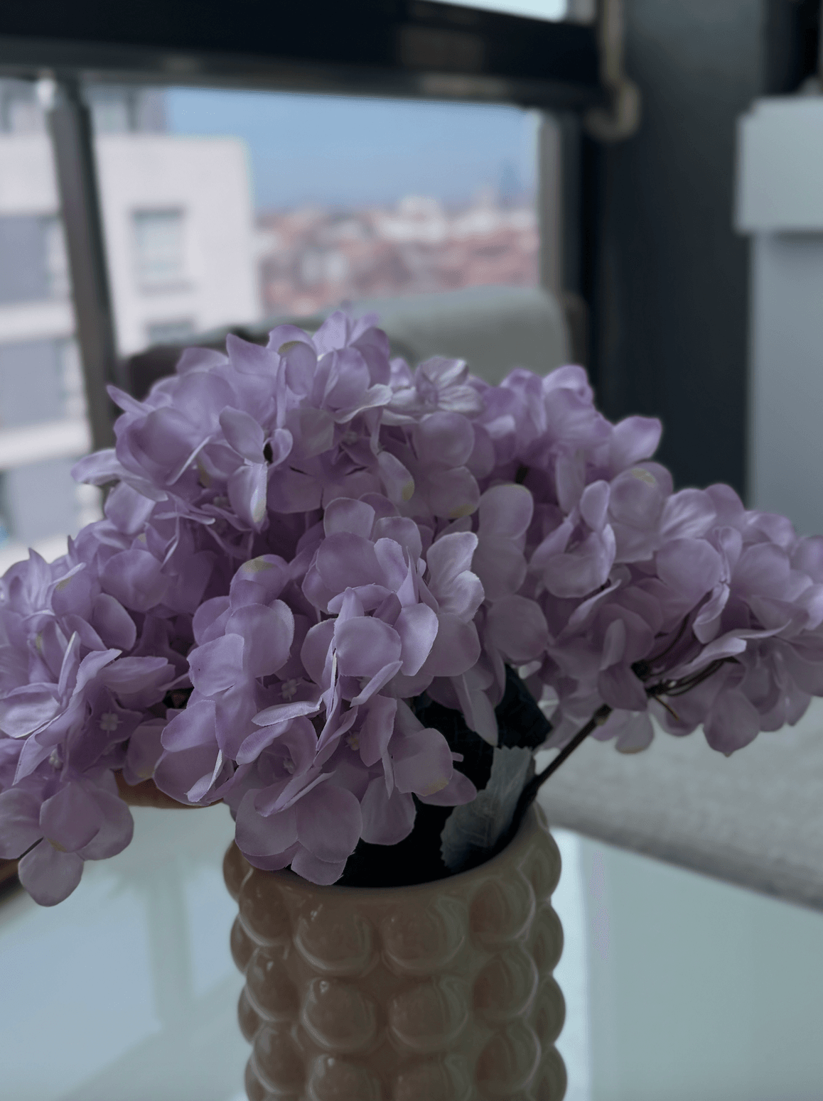 Dream Ortanca Lila Yapay Çiçek Buketi