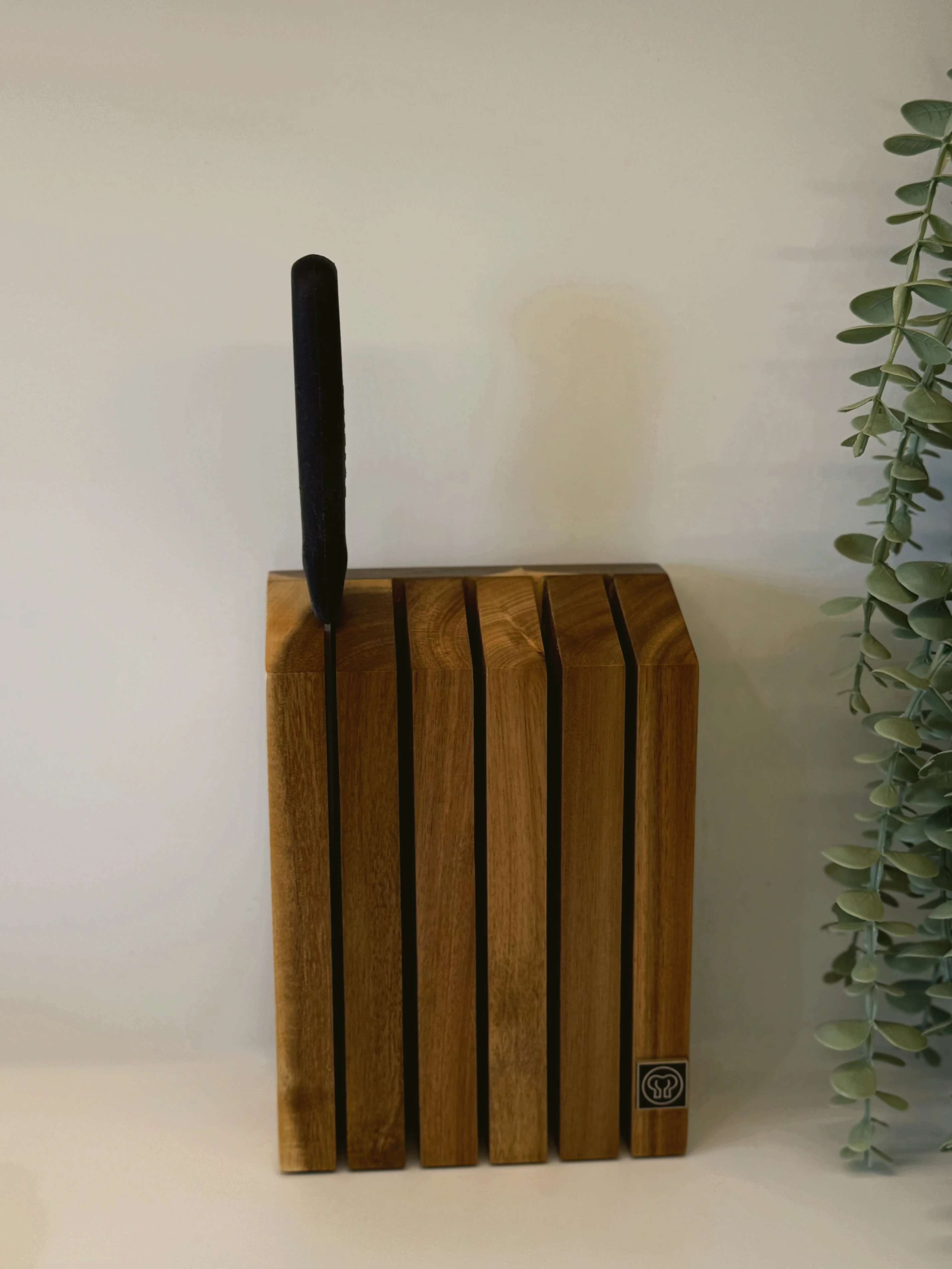 Akasya Mıknatıslı 5'li Bıçak Standı 