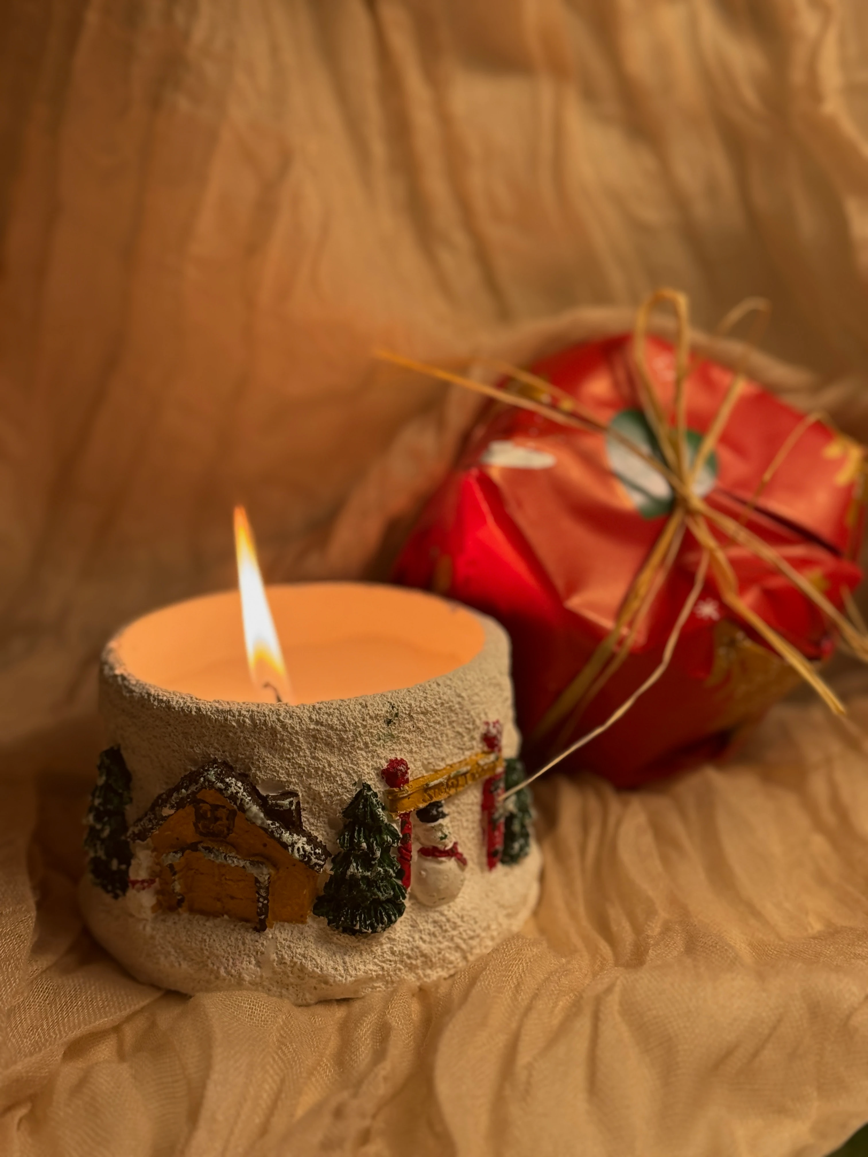 Winter Bliss Dekoratif Mum 