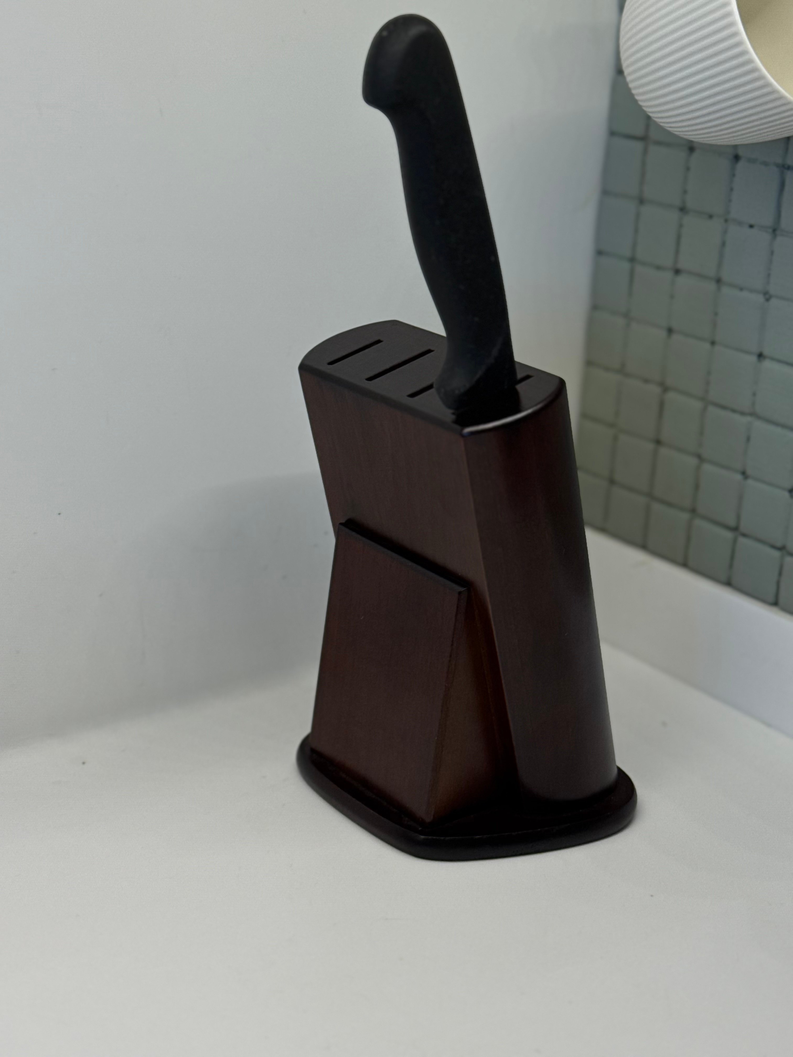 Kestane Ahşap Bıçak Standı