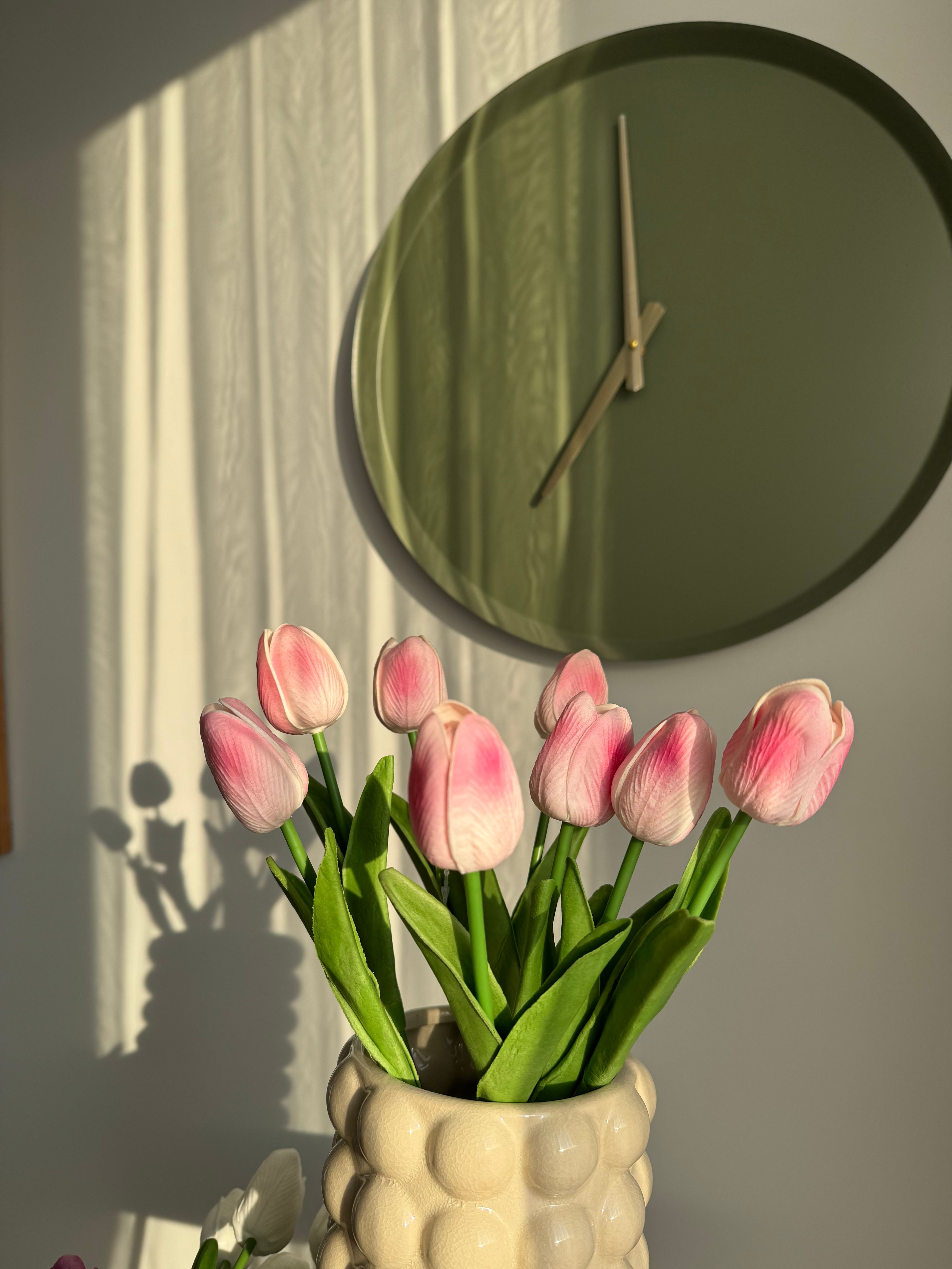 Dekoratif Islak Lale Buketi Pembe
