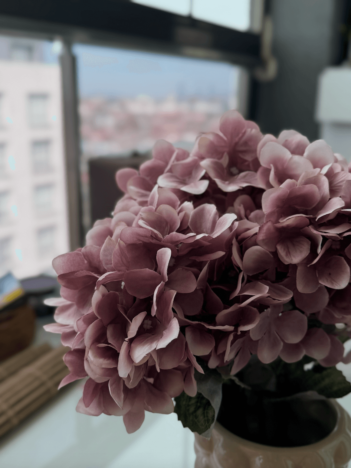 Dream Ortanca Mürdüm Yapay Çiçek Buketi