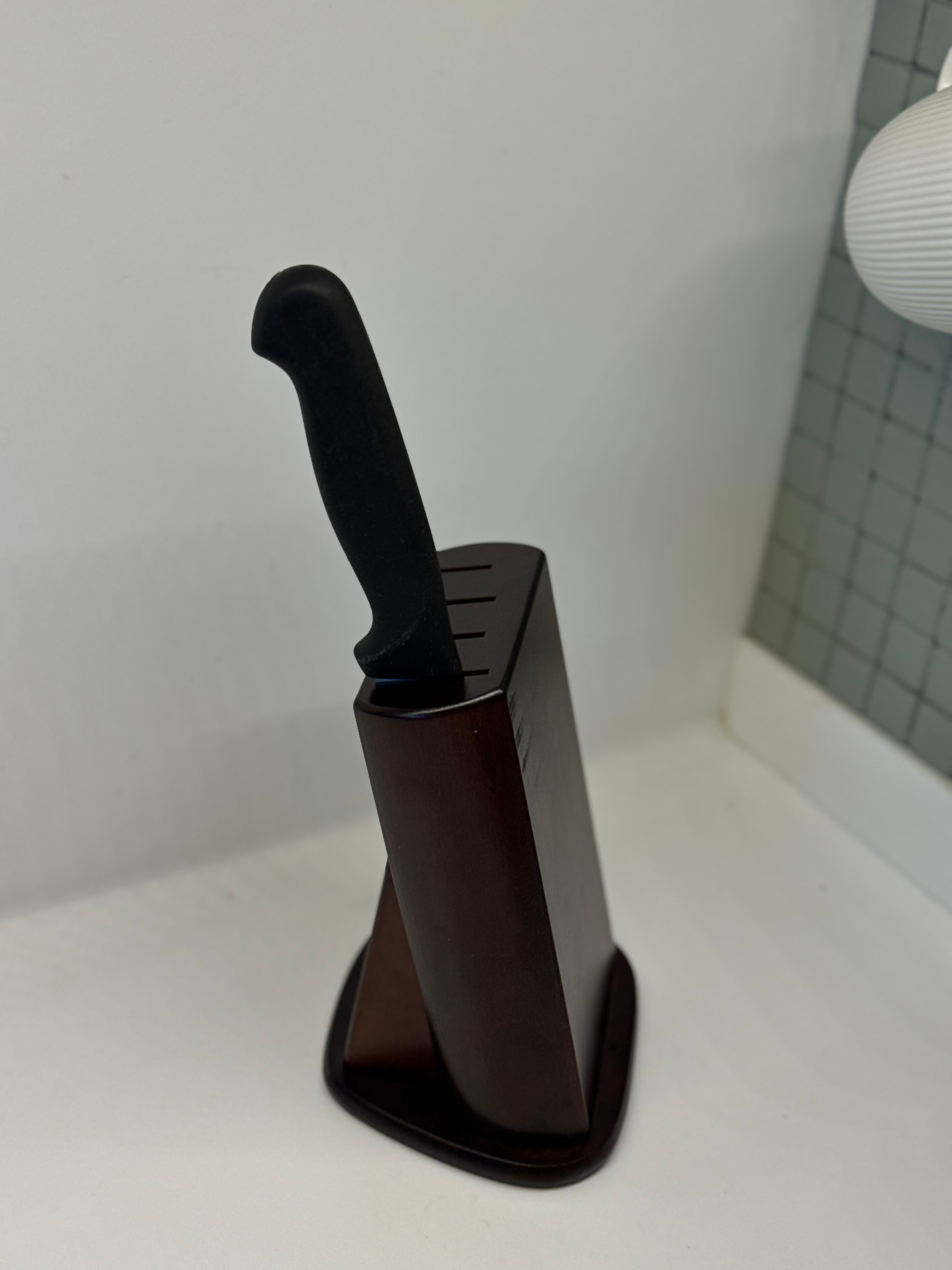 Kestane Ahşap Bıçak Standı