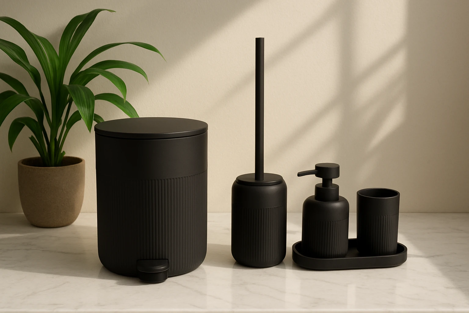 Urban Matte 5’li Banyo Seti Siyah