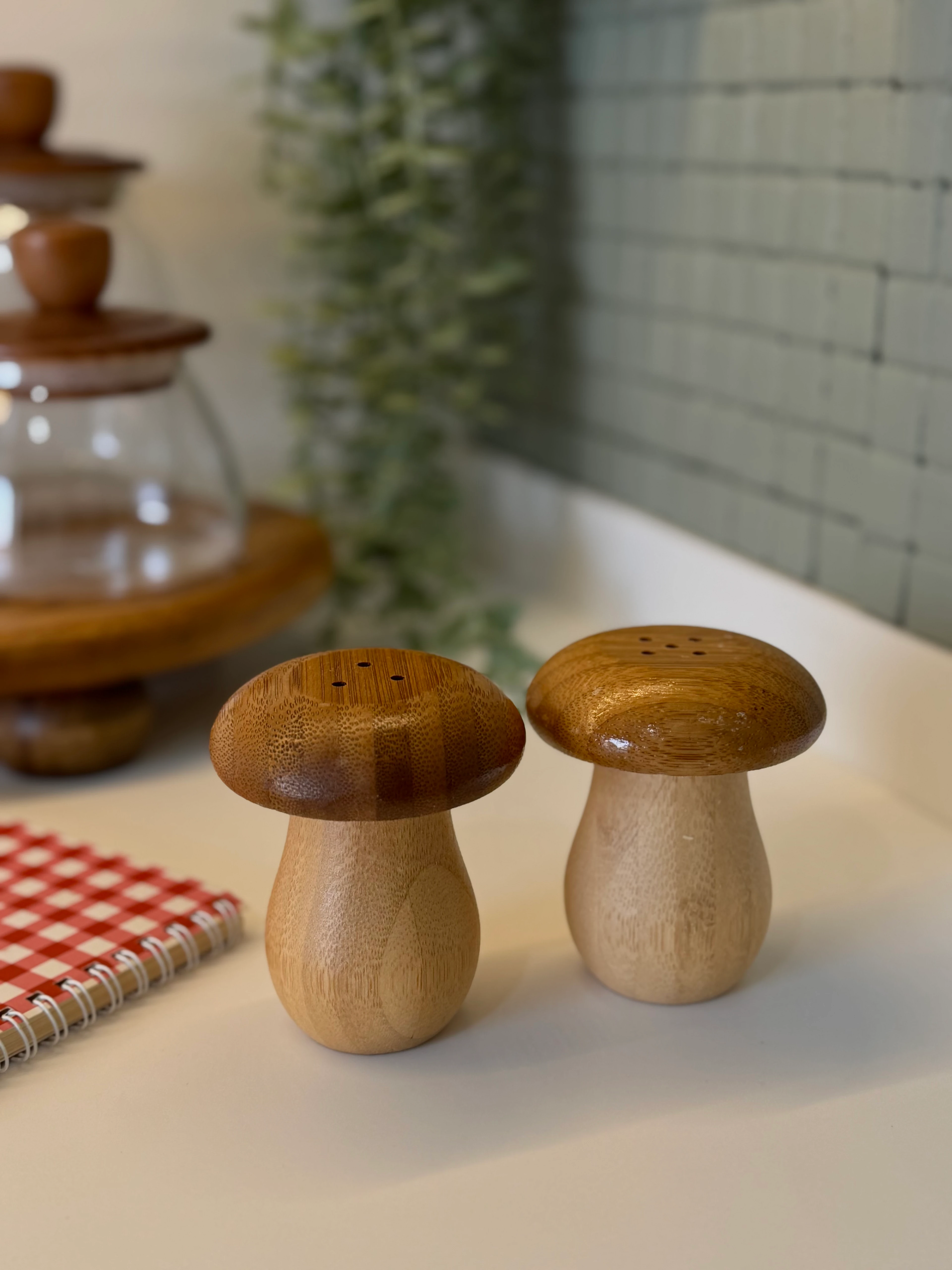 Mantar Bambu Tuzluk & Biberlik Seti