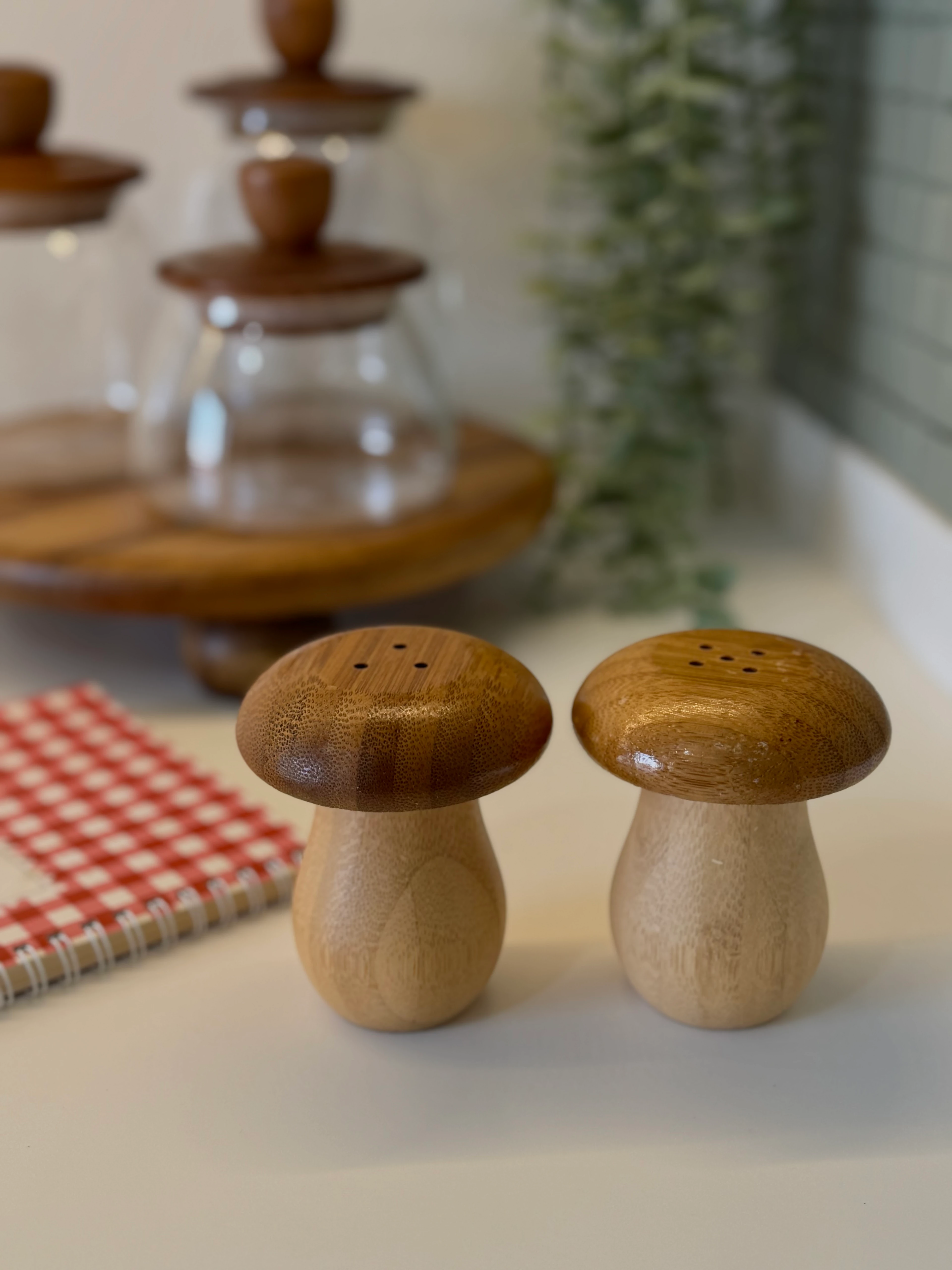 Mantar Bambu Tuzluk & Biberlik Seti