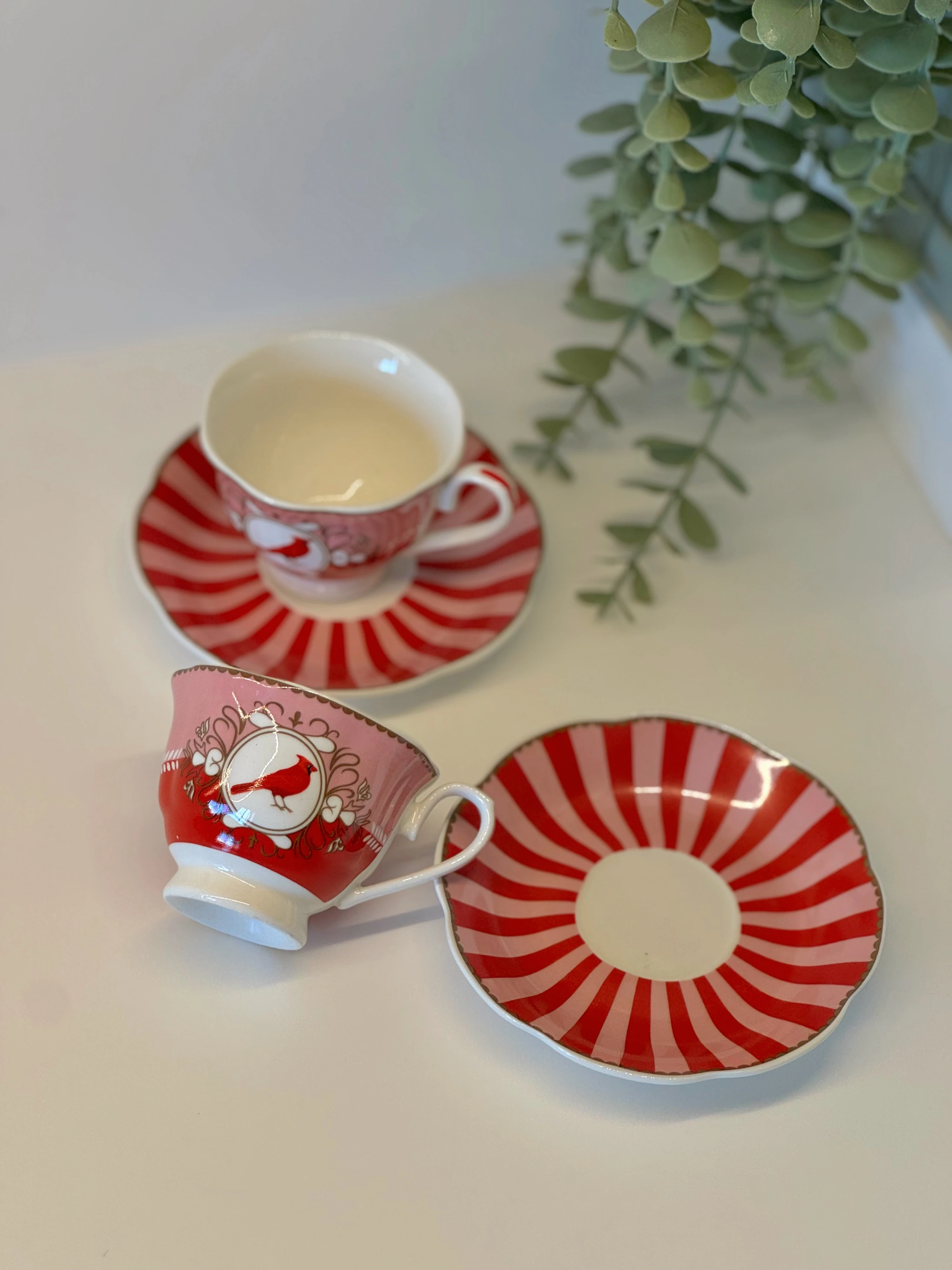 2'li Royal Bird Pink Fincan Takımı