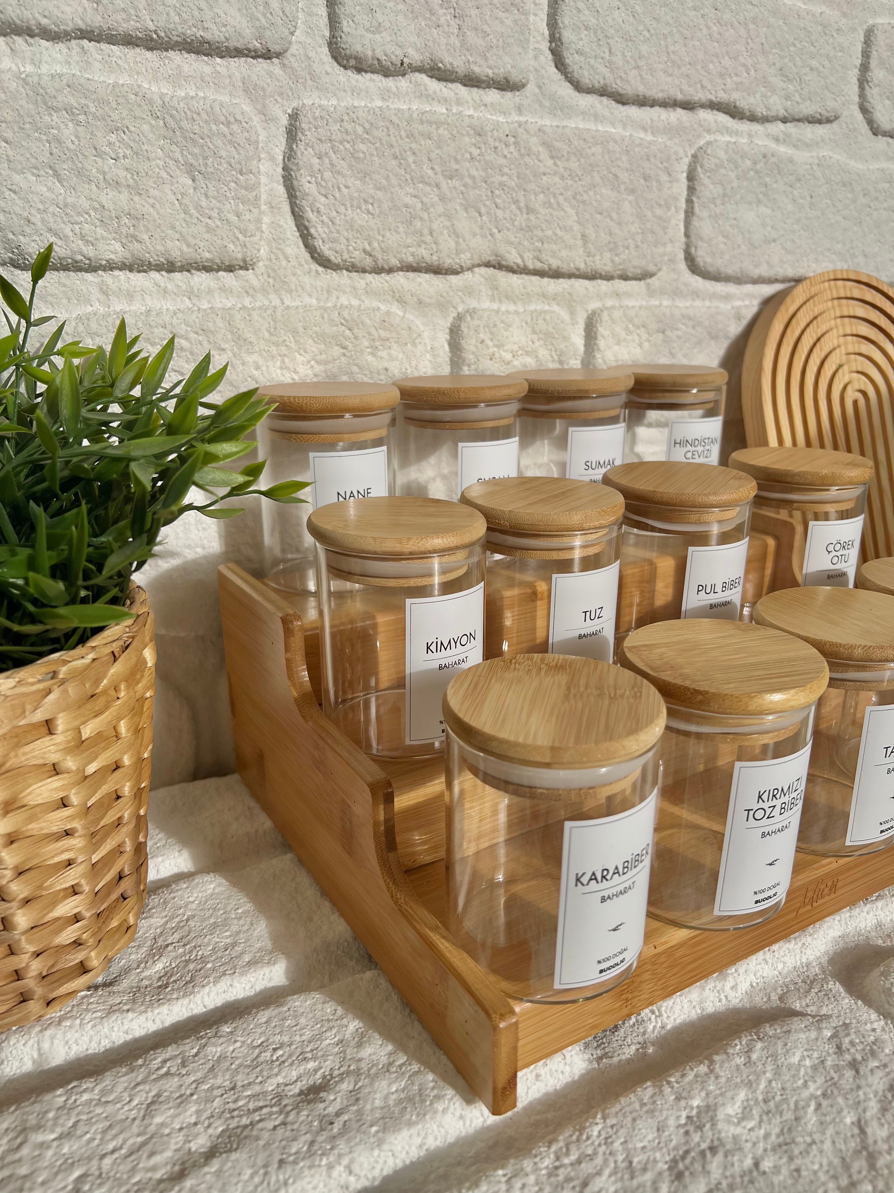 3 Katlı Bambu Stand Organizer Baharatlık Standı Düzenleyici