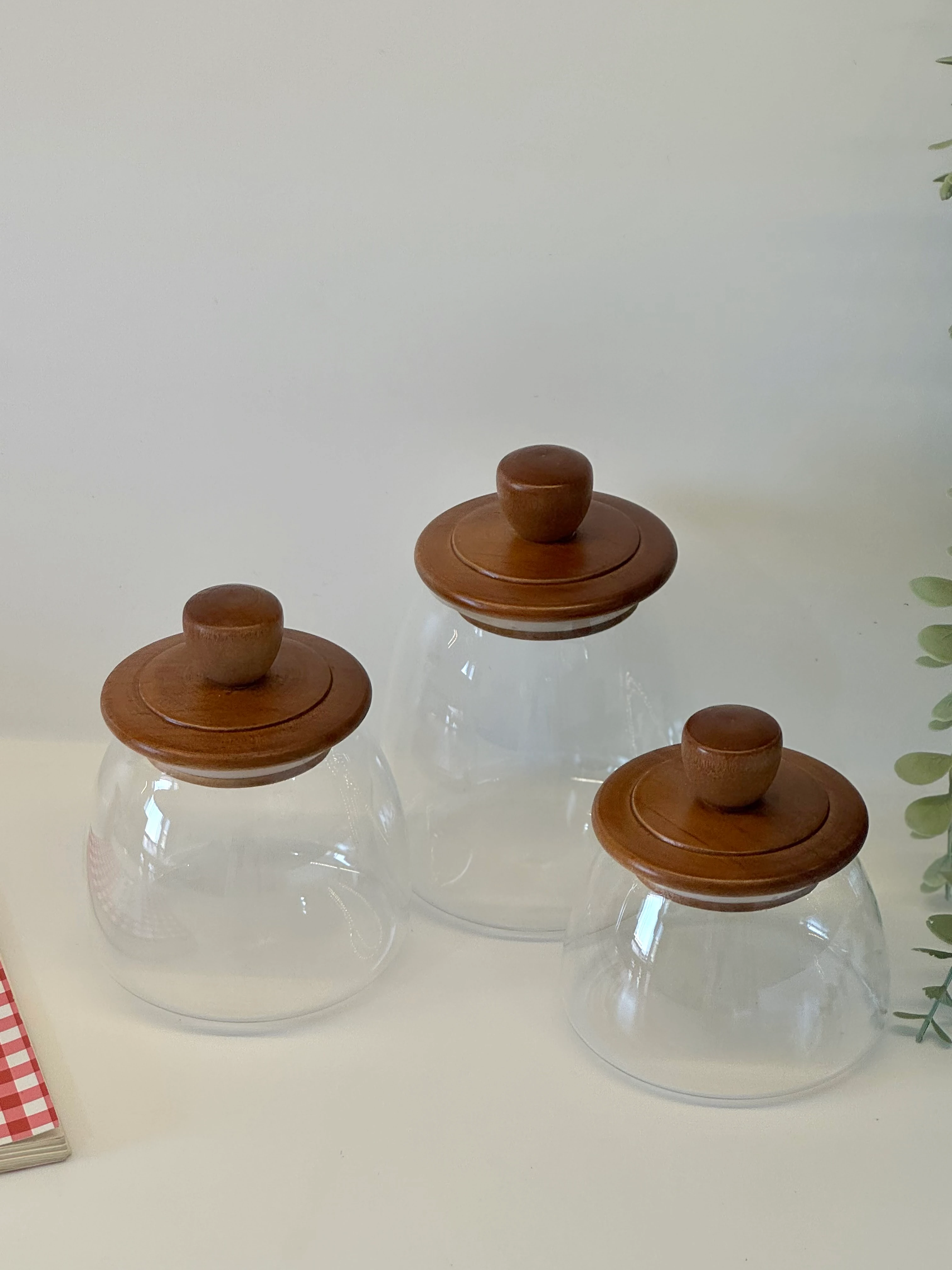 Candy 3'lü Akasya Cam Kavanoz Seti