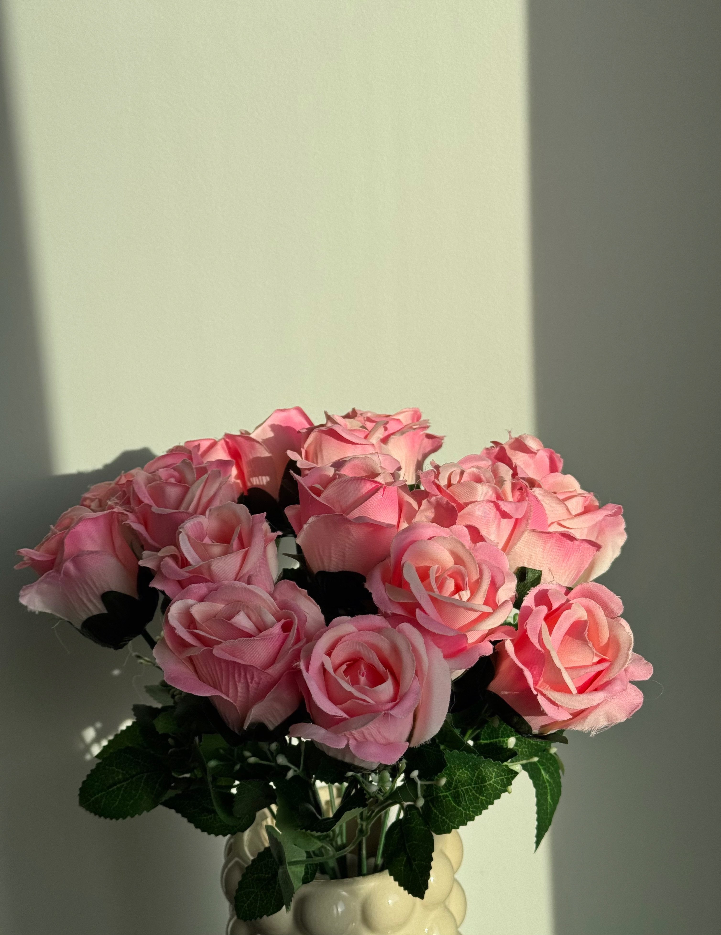 Dekoratif 18'li Gül Buketi Pembe