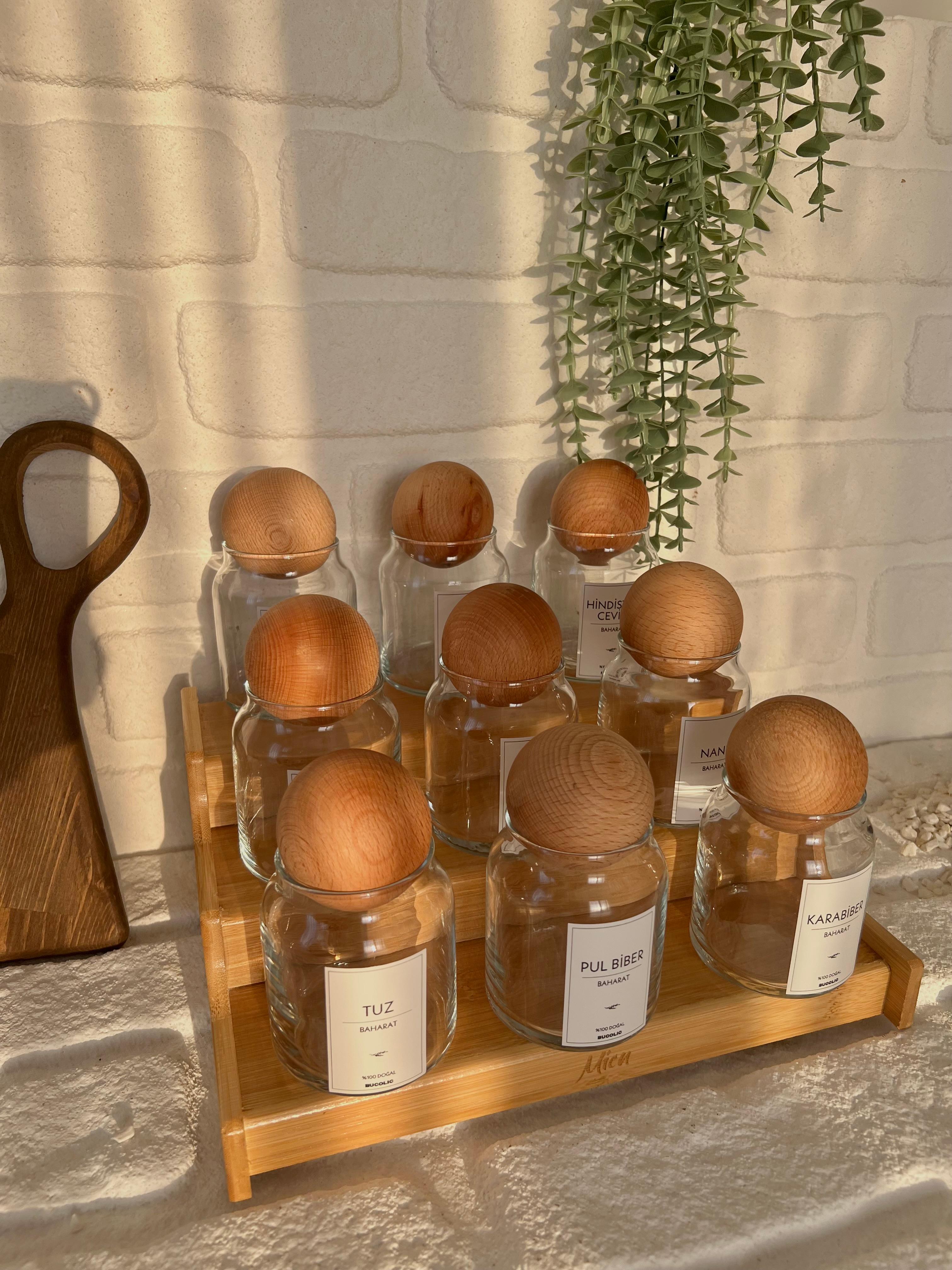3 Katlı Bambu Stand Organizer Baharatlık Standı Düzenleyici