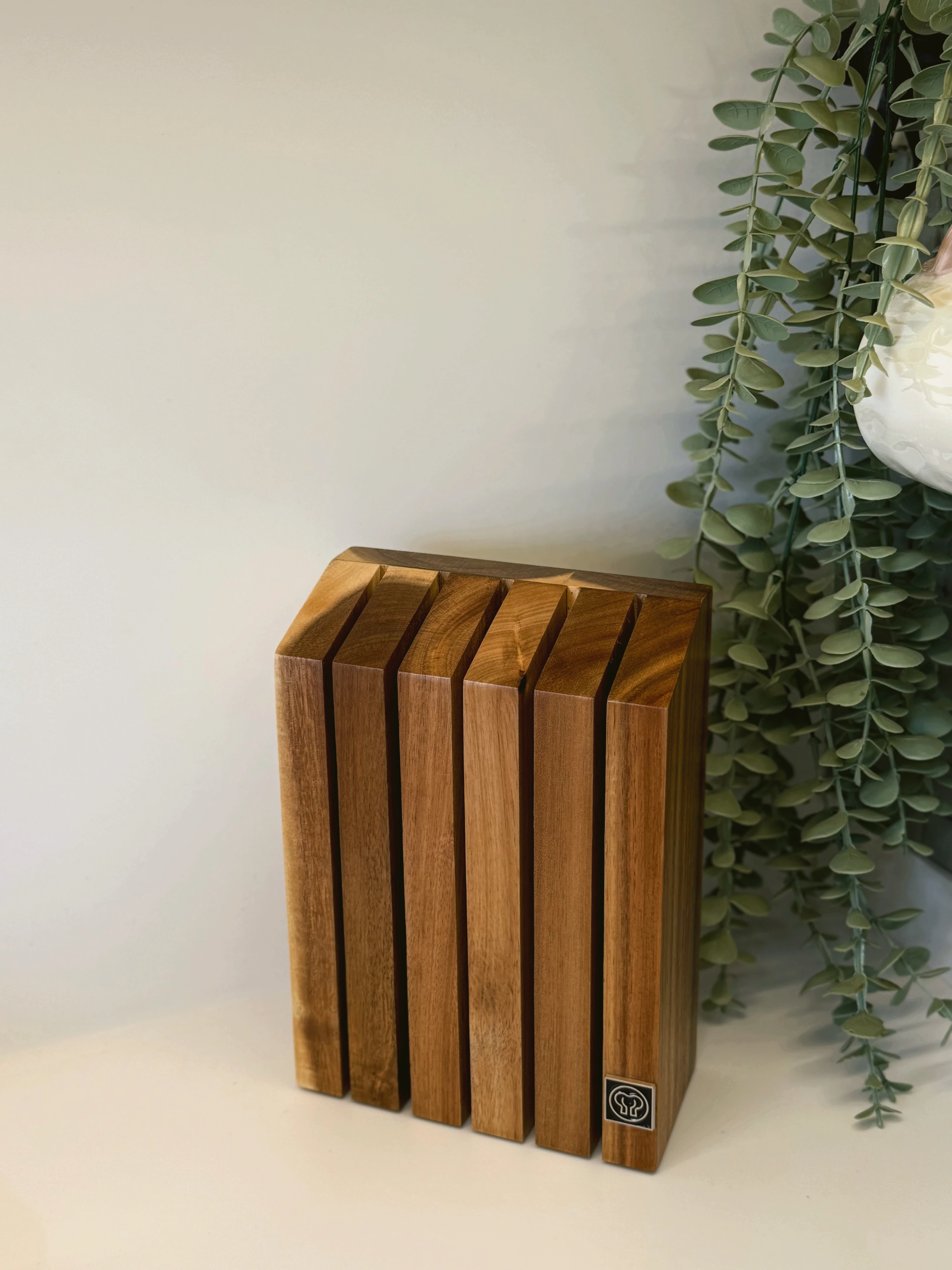 Akasya Mıknatıslı 5'li Bıçak Standı 