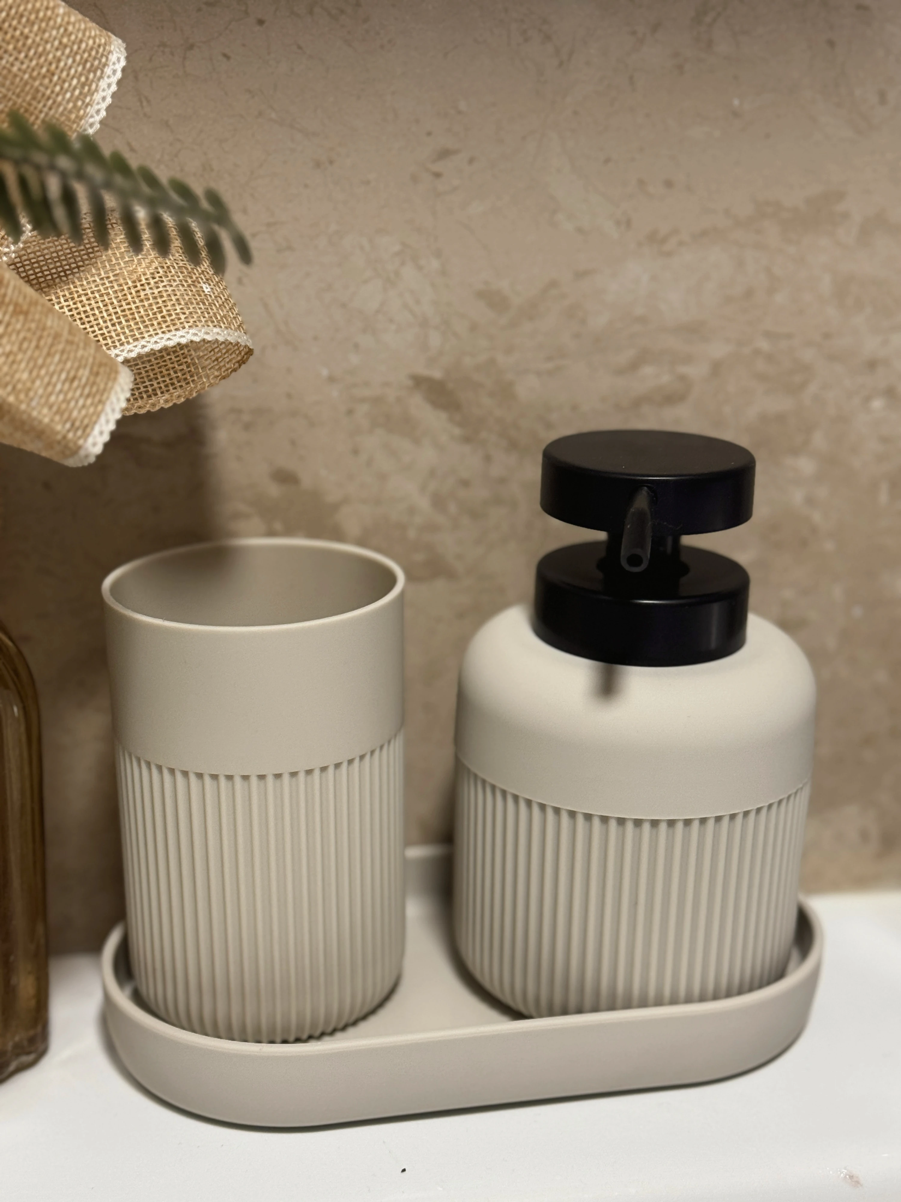 Urban Matte 5’li Banyo Seti Bej