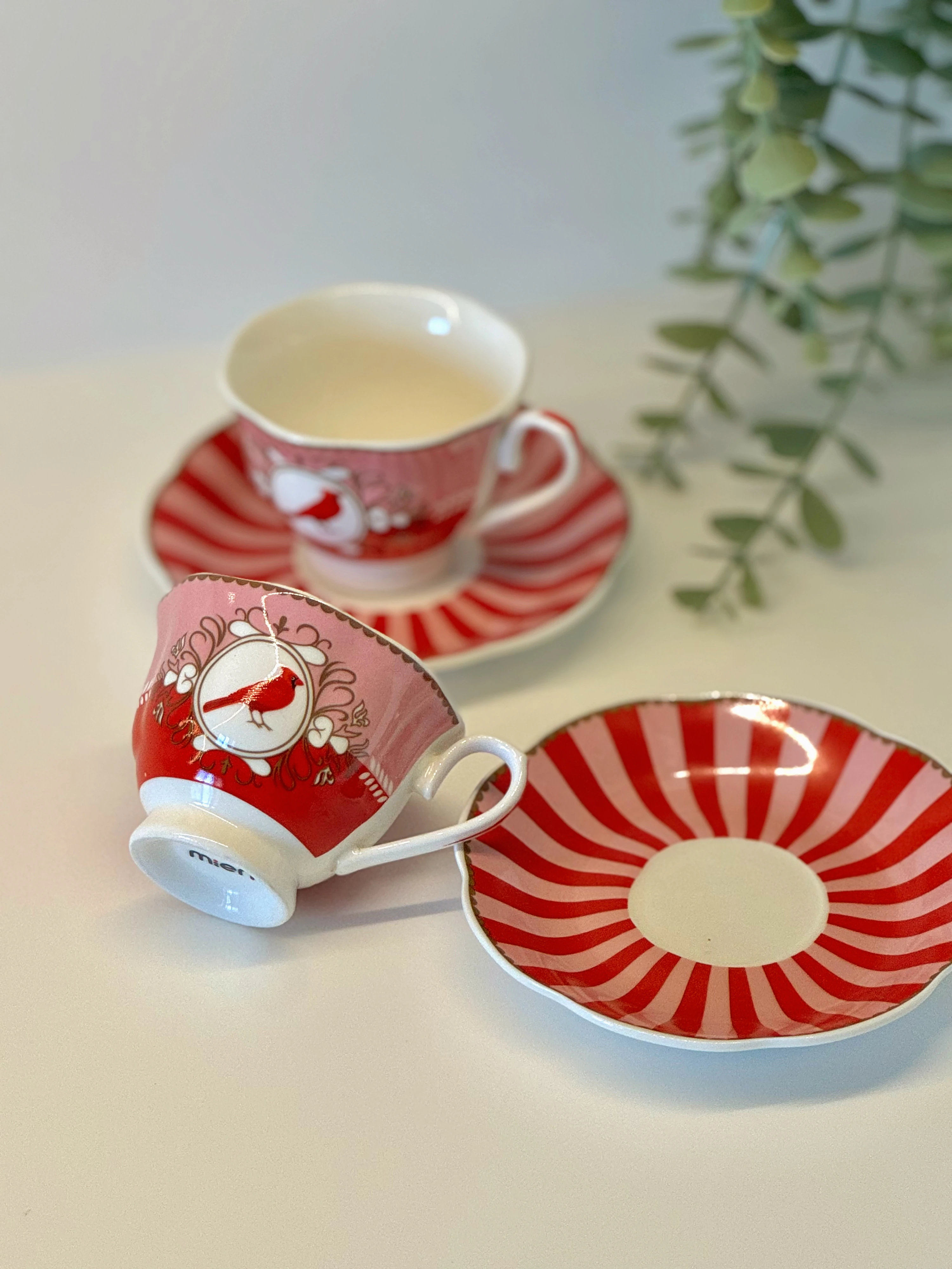 2'li Royal Bird Pink Fincan Takımı