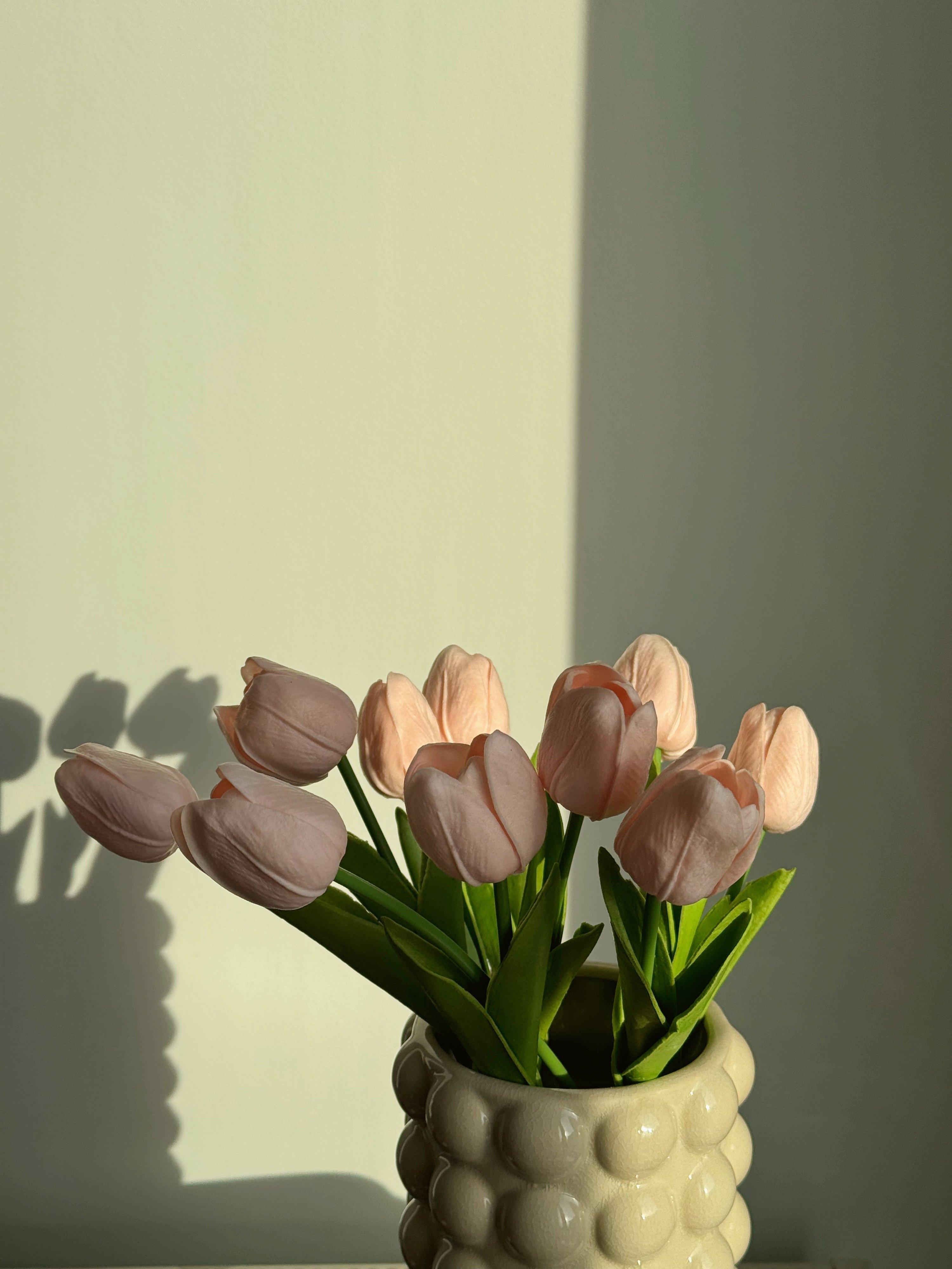 Dekoratif Islak Lale Buketi Pembe