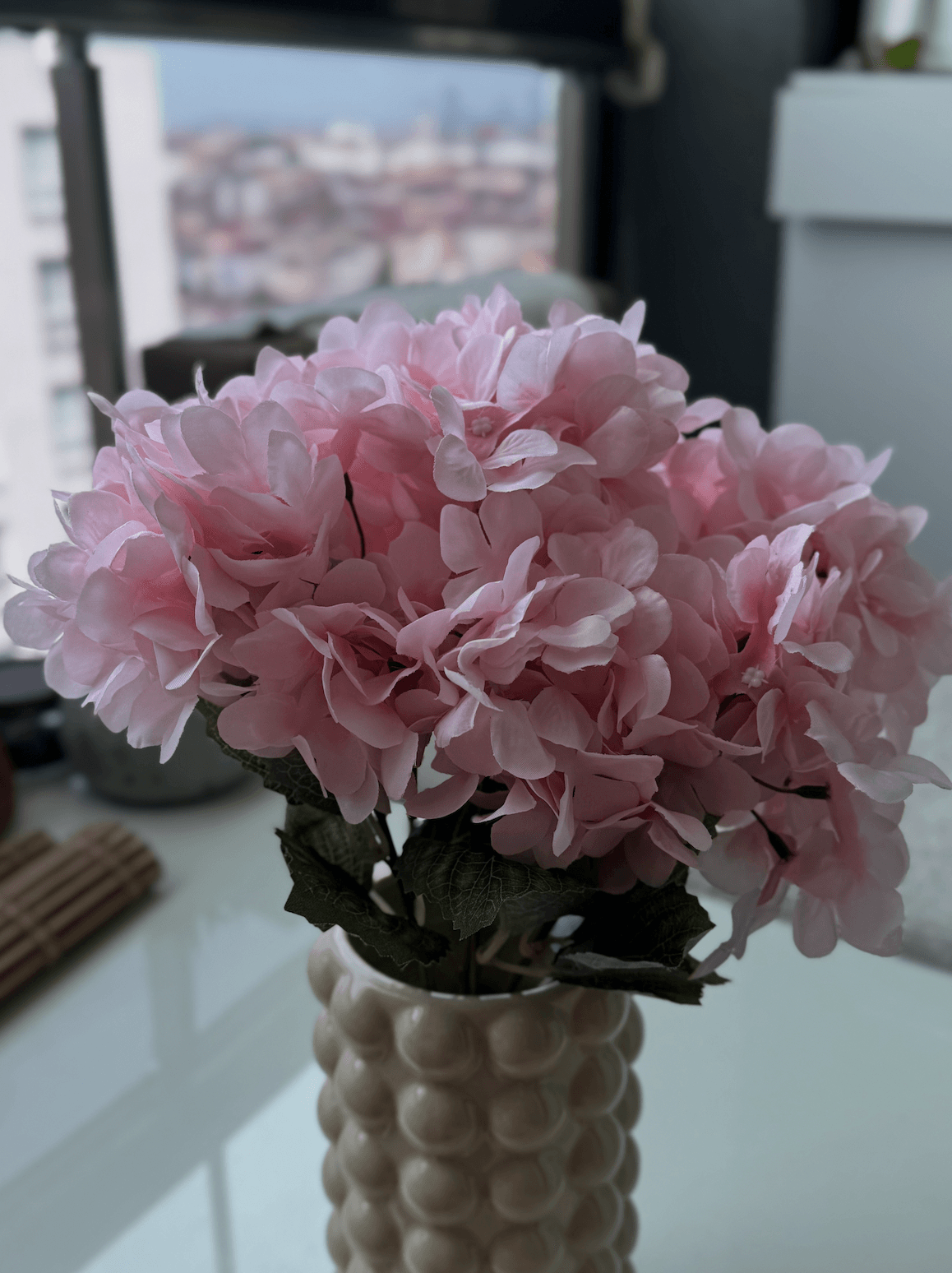 Dream Ortanca Pembe Yapay Çiçek Buketi