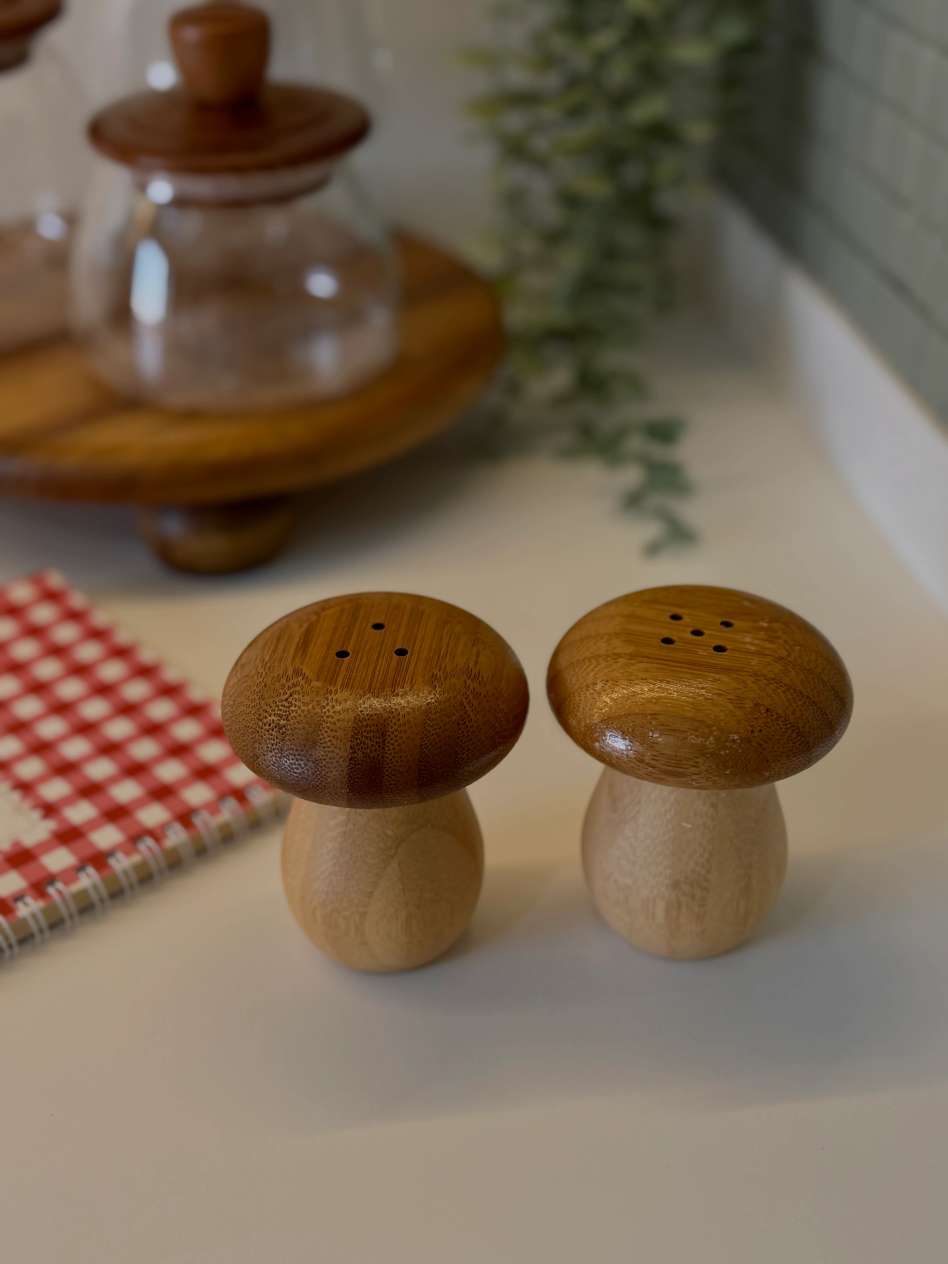 Mantar Bambu Tuzluk & Biberlik Seti