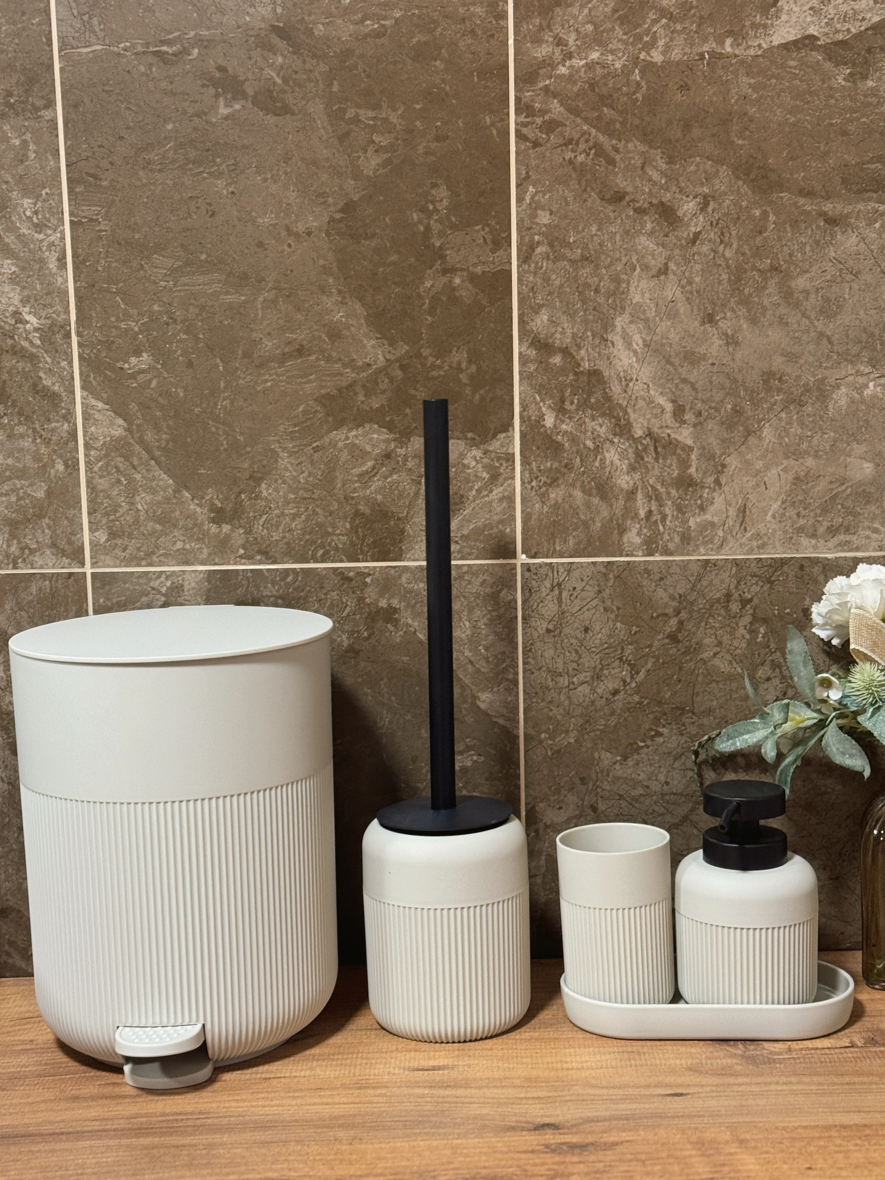 Urban Matte 5’li Banyo Seti Bej