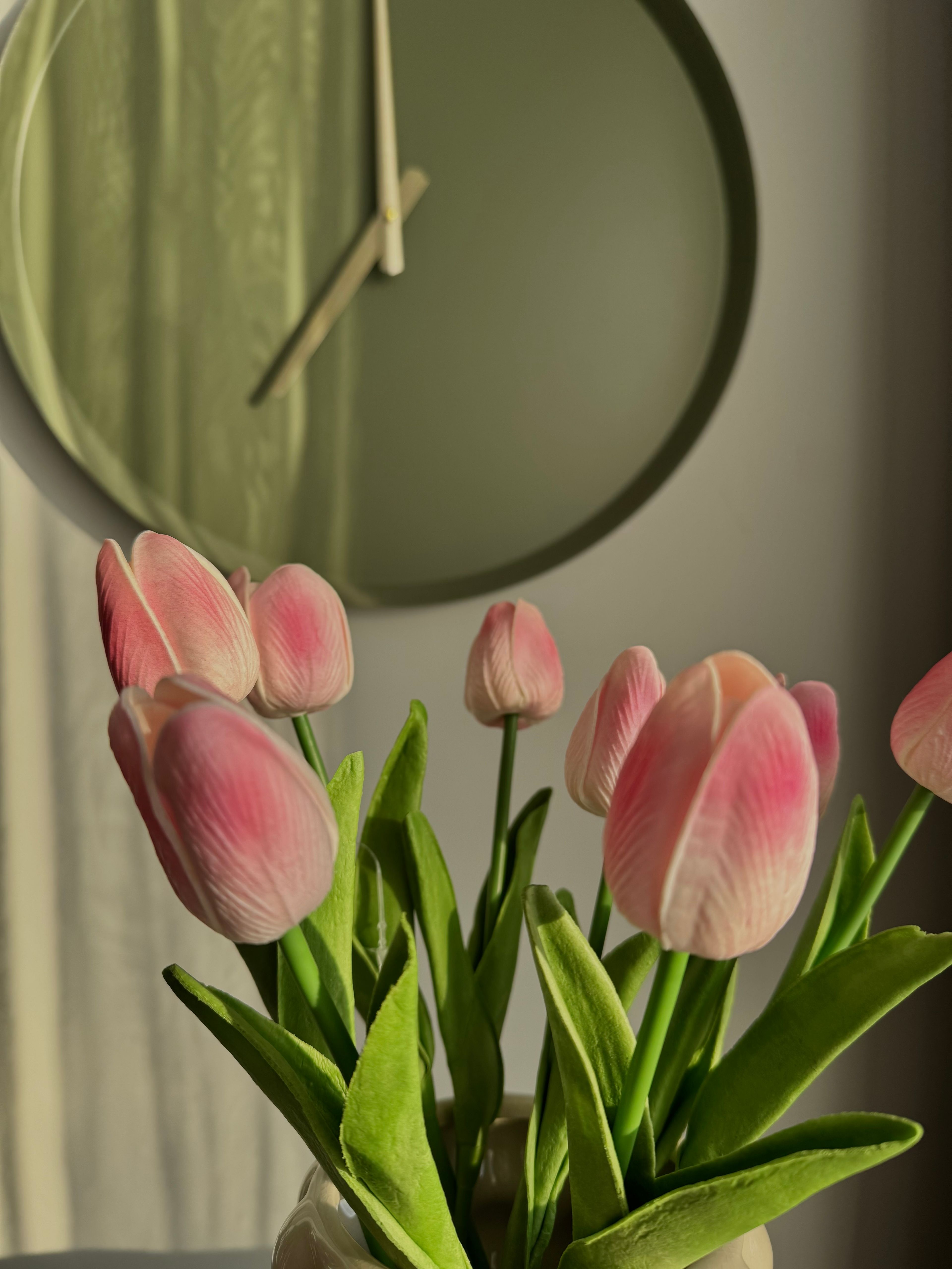 Dekoratif Islak Lale Buketi Pembe