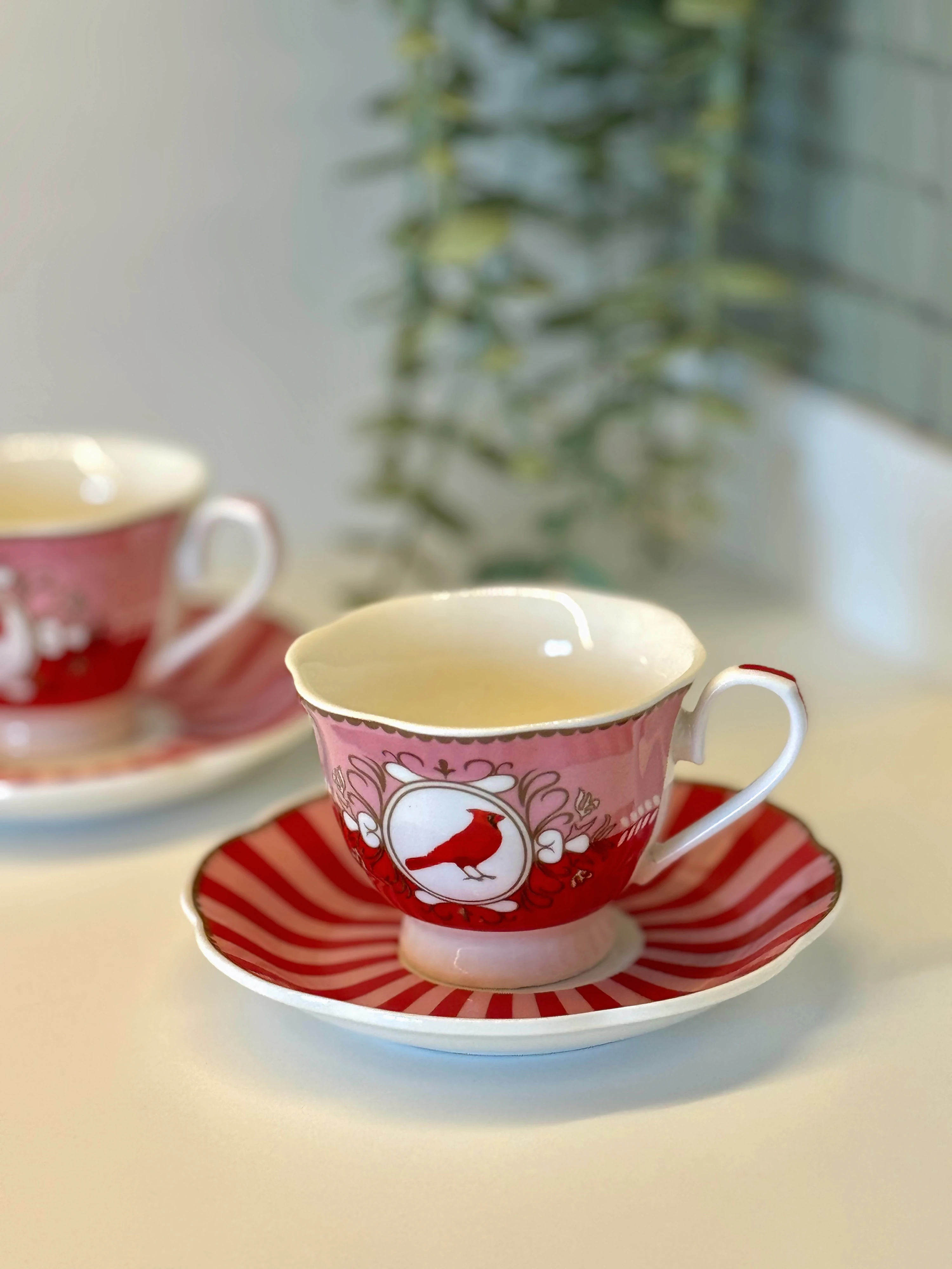 2'li Royal Bird Pink Fincan Takımı