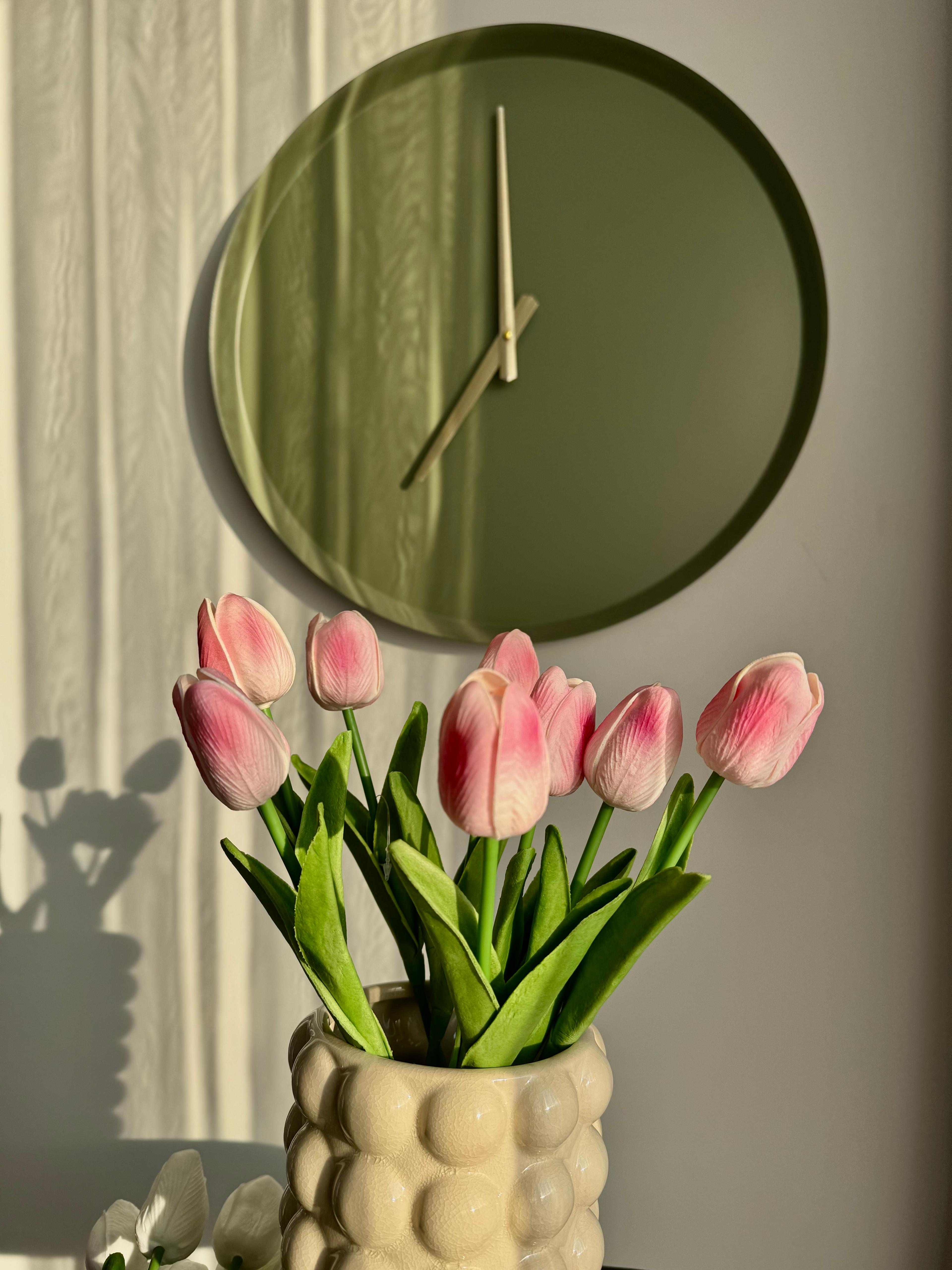 Dekoratif Islak Lale Buketi Pembe