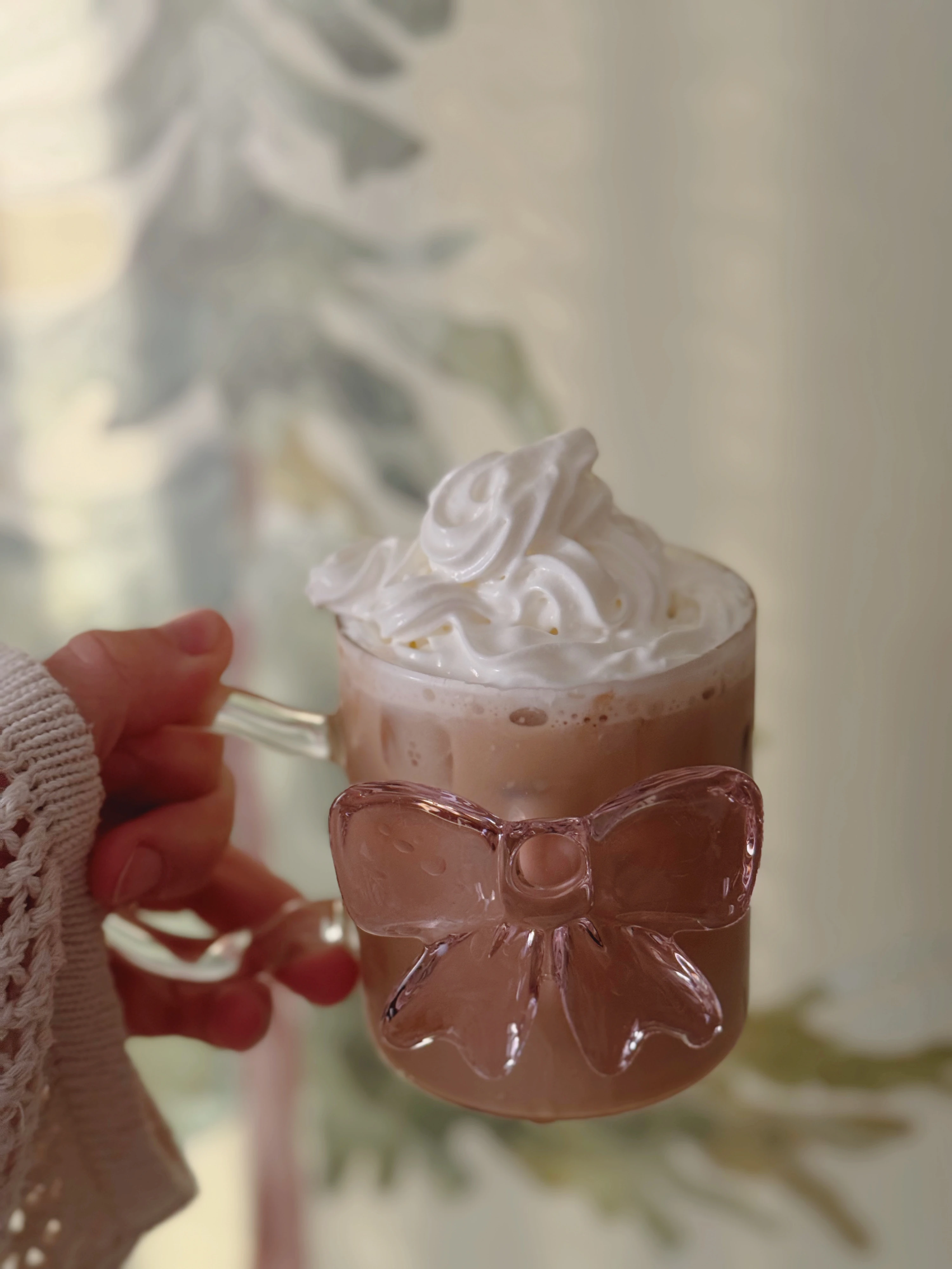 Pink Fiyonk Cam Kupa Bardak