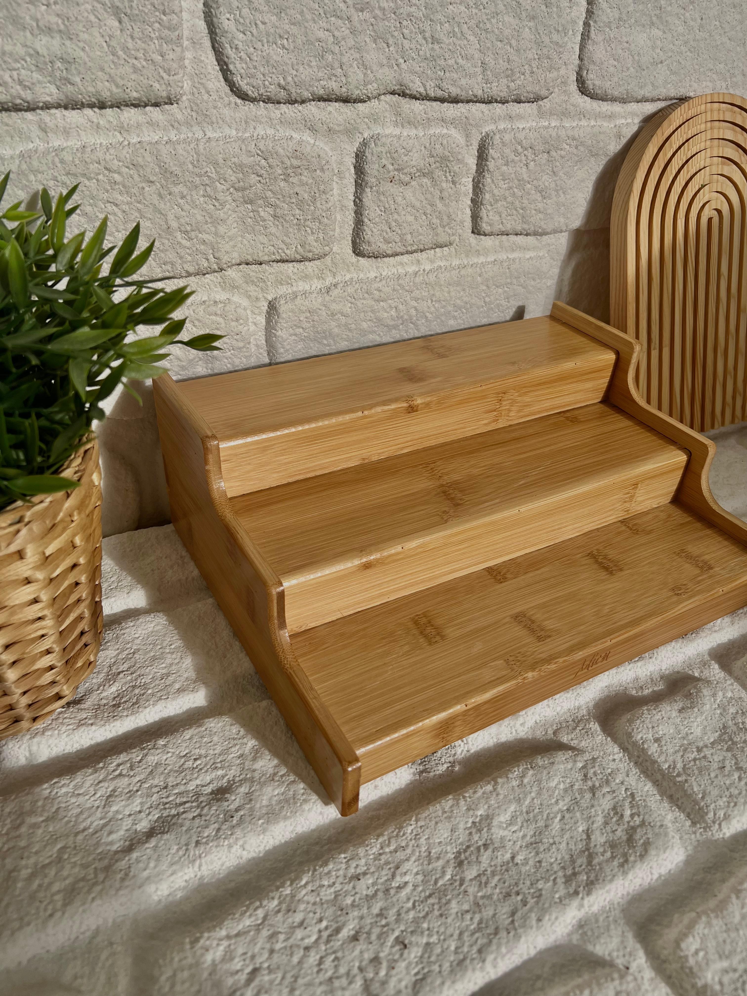 3 Katlı Bambu Stand Organizer Baharatlık Standı Düzenleyici