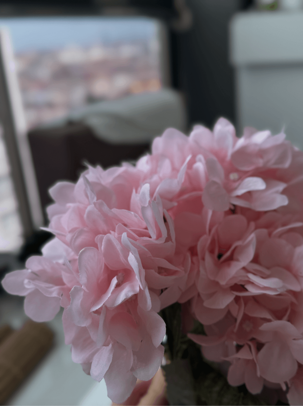 Dream Ortanca Pembe Yapay Çiçek Buketi