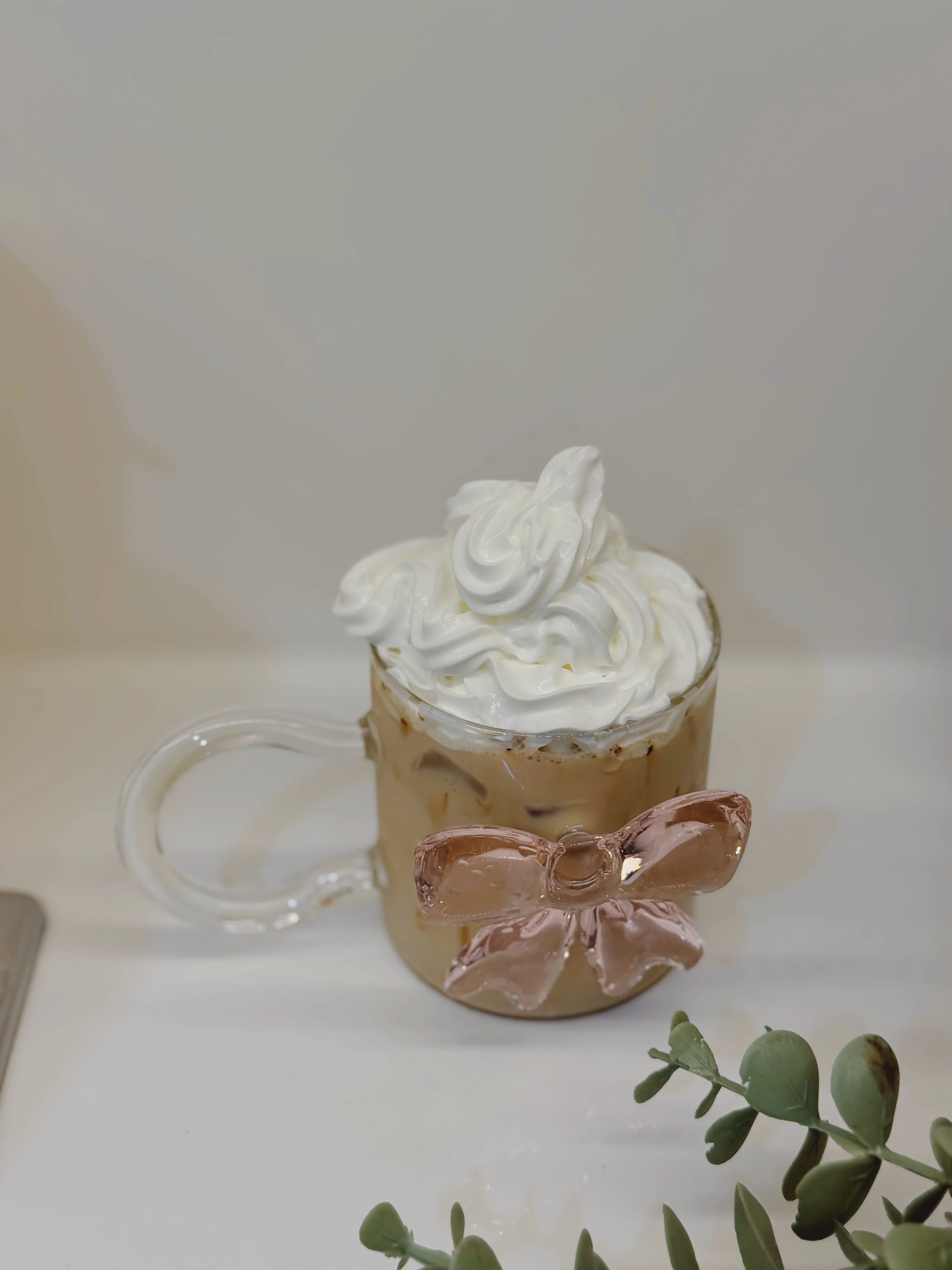 Pink Fiyonk Cam Kupa Bardak