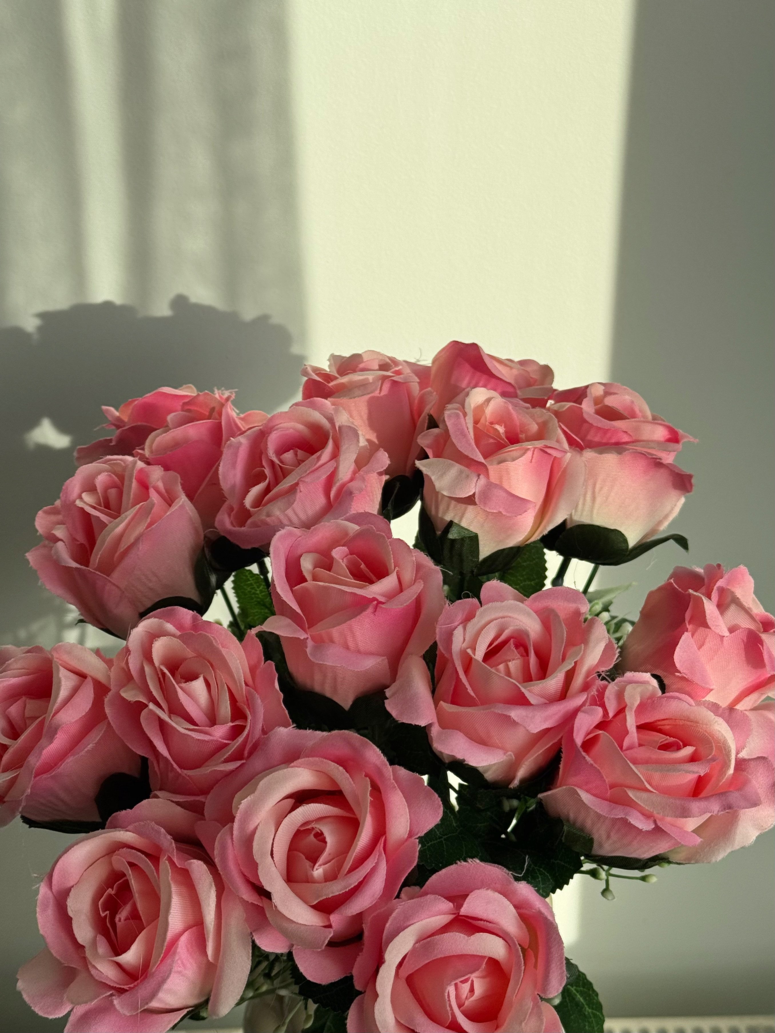 Dekoratif 18'li Gül Buketi Pembe