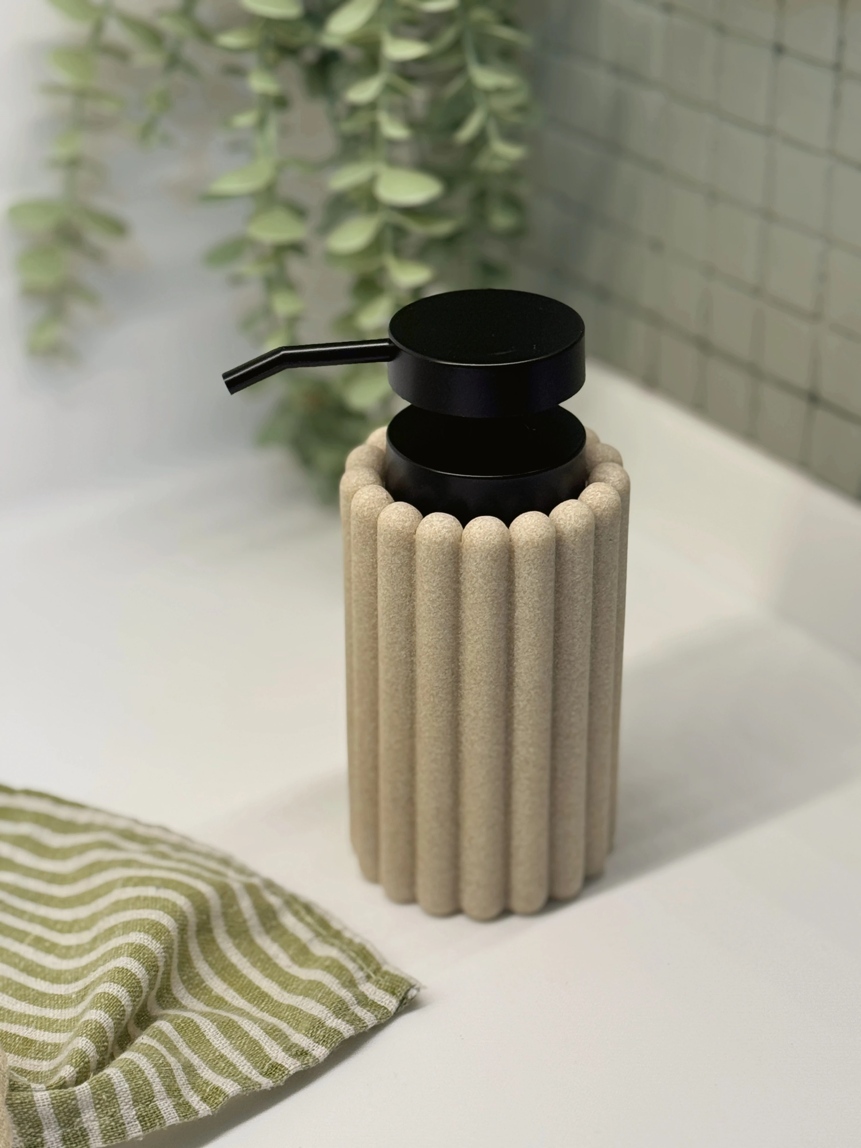 Bej Soft Polyresin Sabunluk