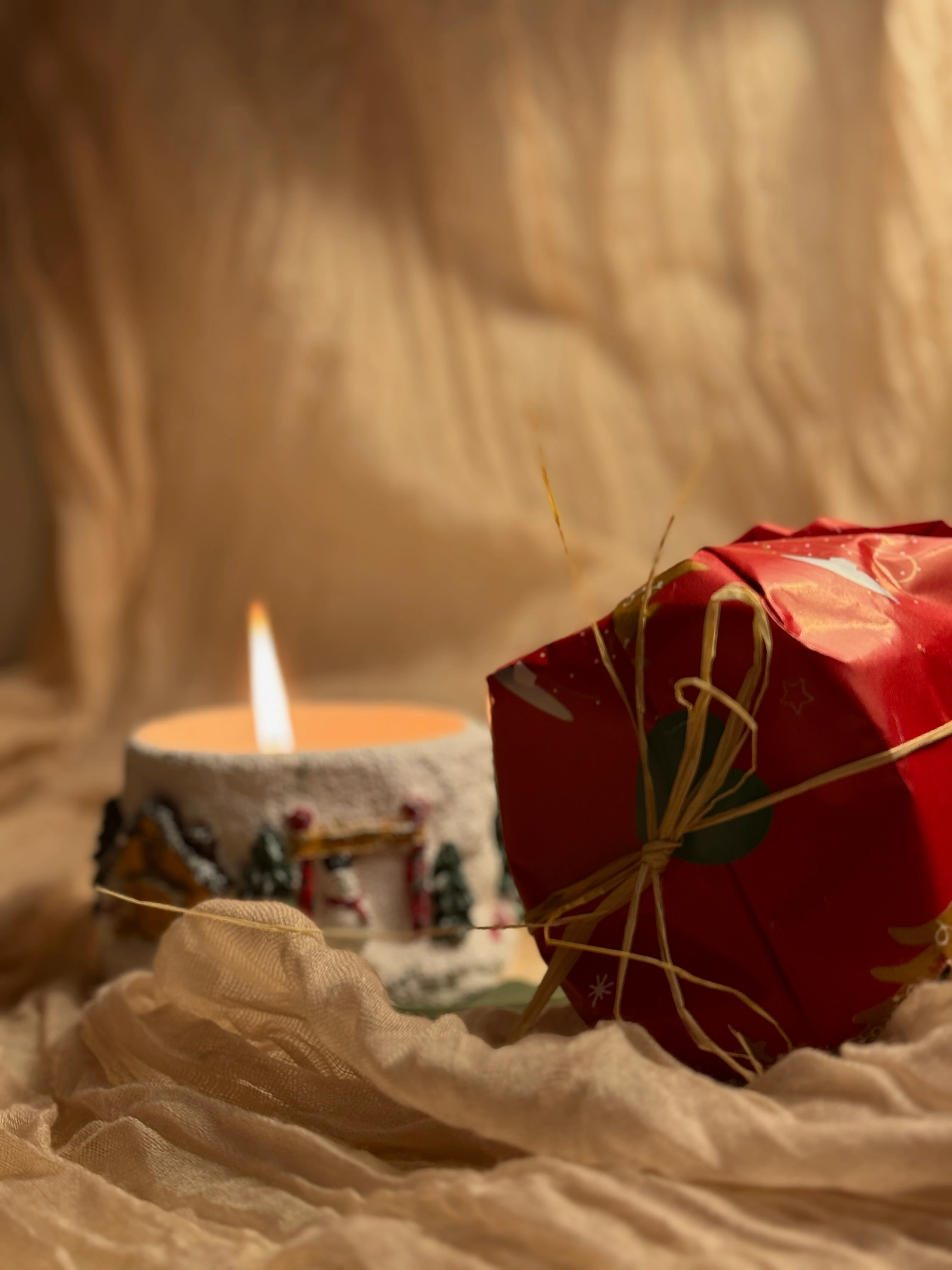 Winter Bliss Dekoratif Mum 