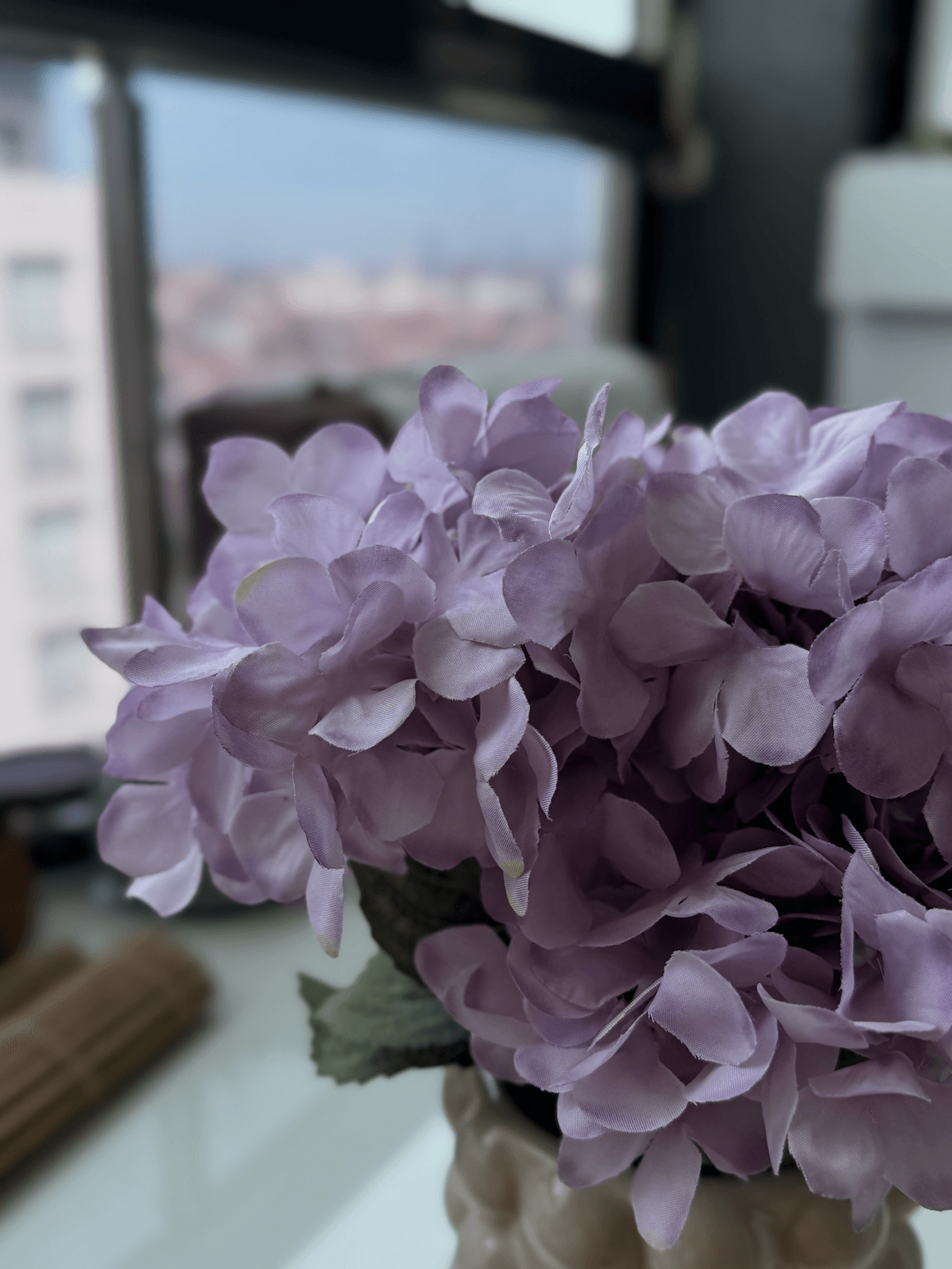 Dream Ortanca Lila Yapay Çiçek Buketi