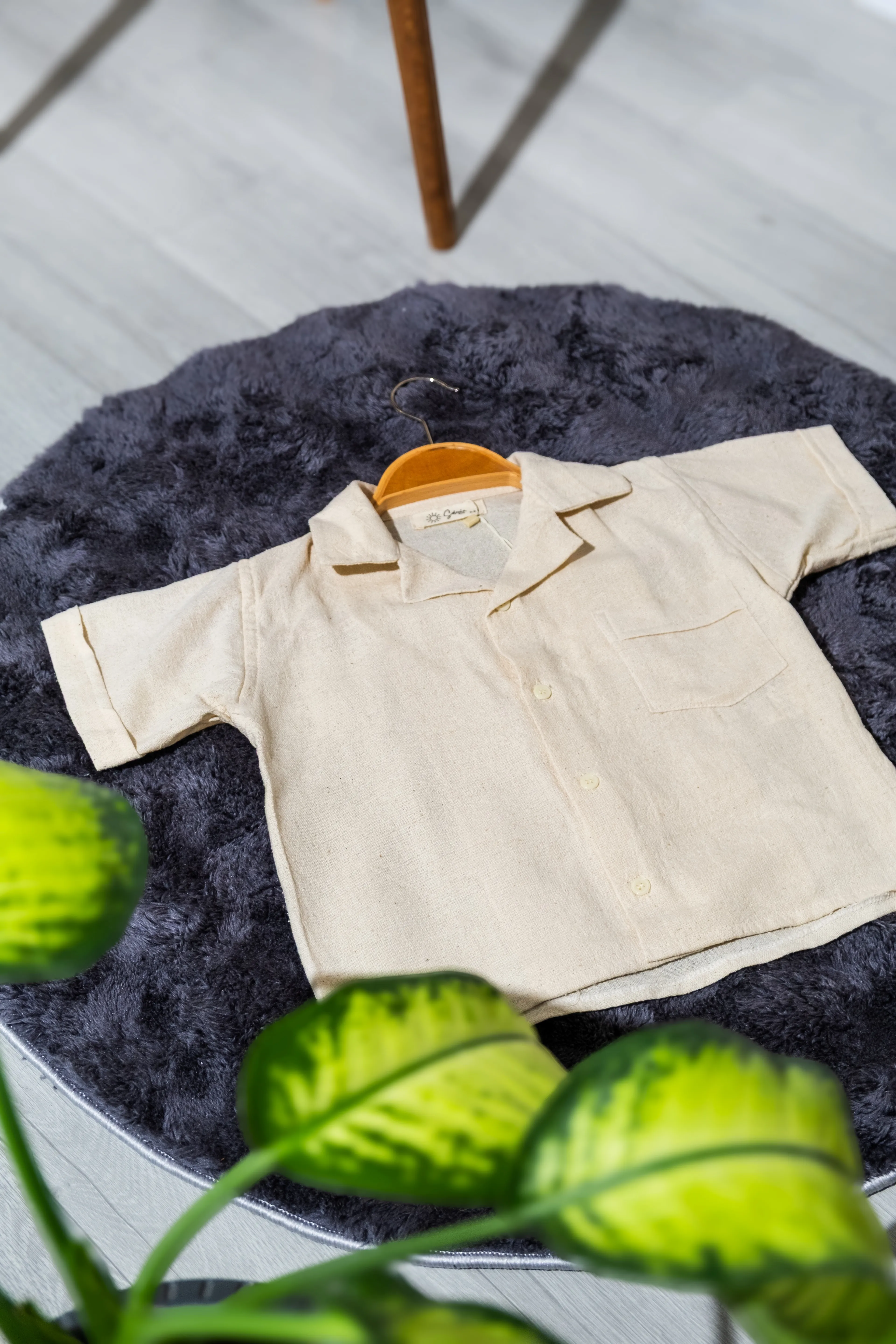 Solevia CotSilque Organik pamuk - İpek Yumuşak Yaka kısa kol gömlek