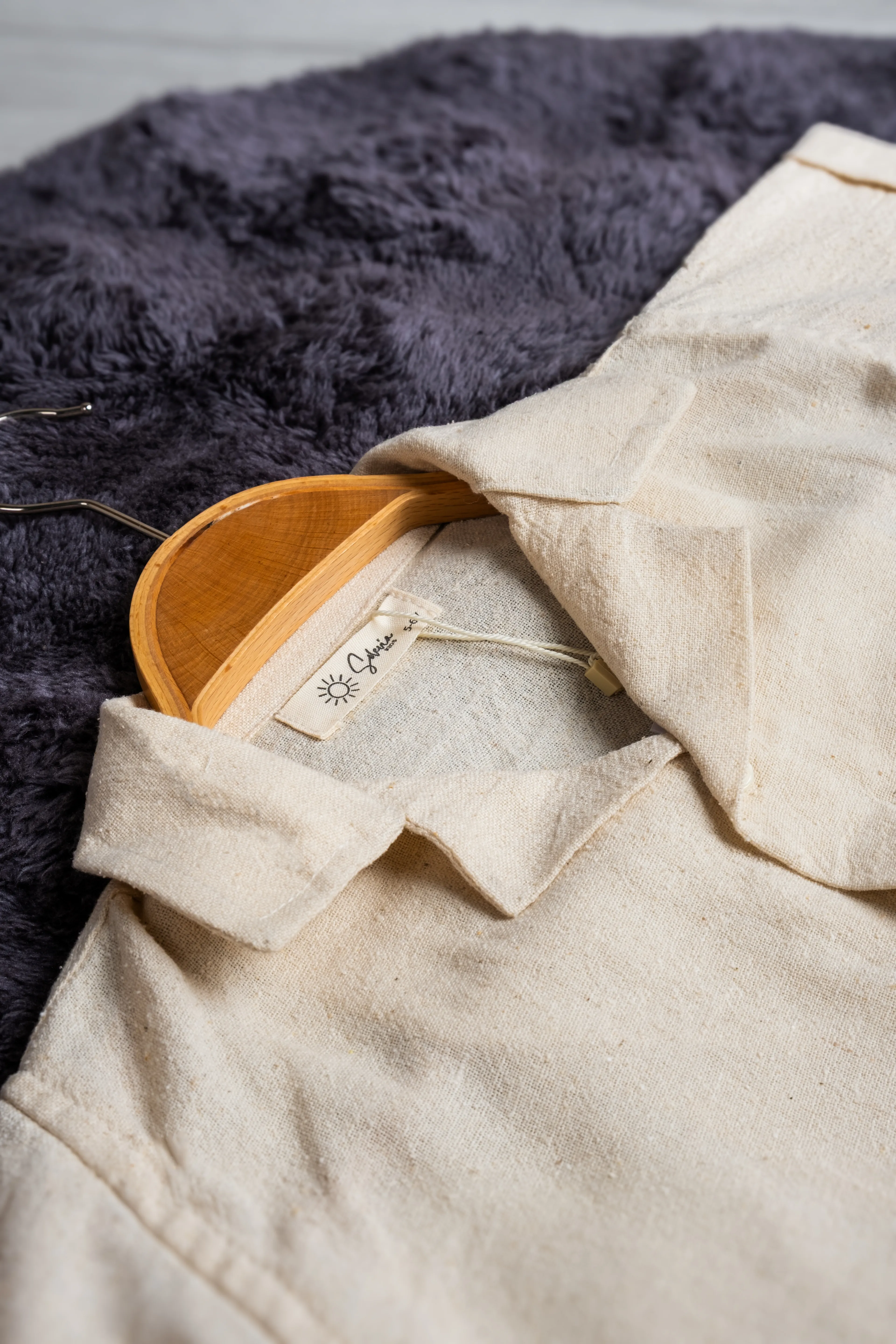 Solevia CotSilque Organik pamuk - İpek Yumuşak Yaka kısa kol gömlek