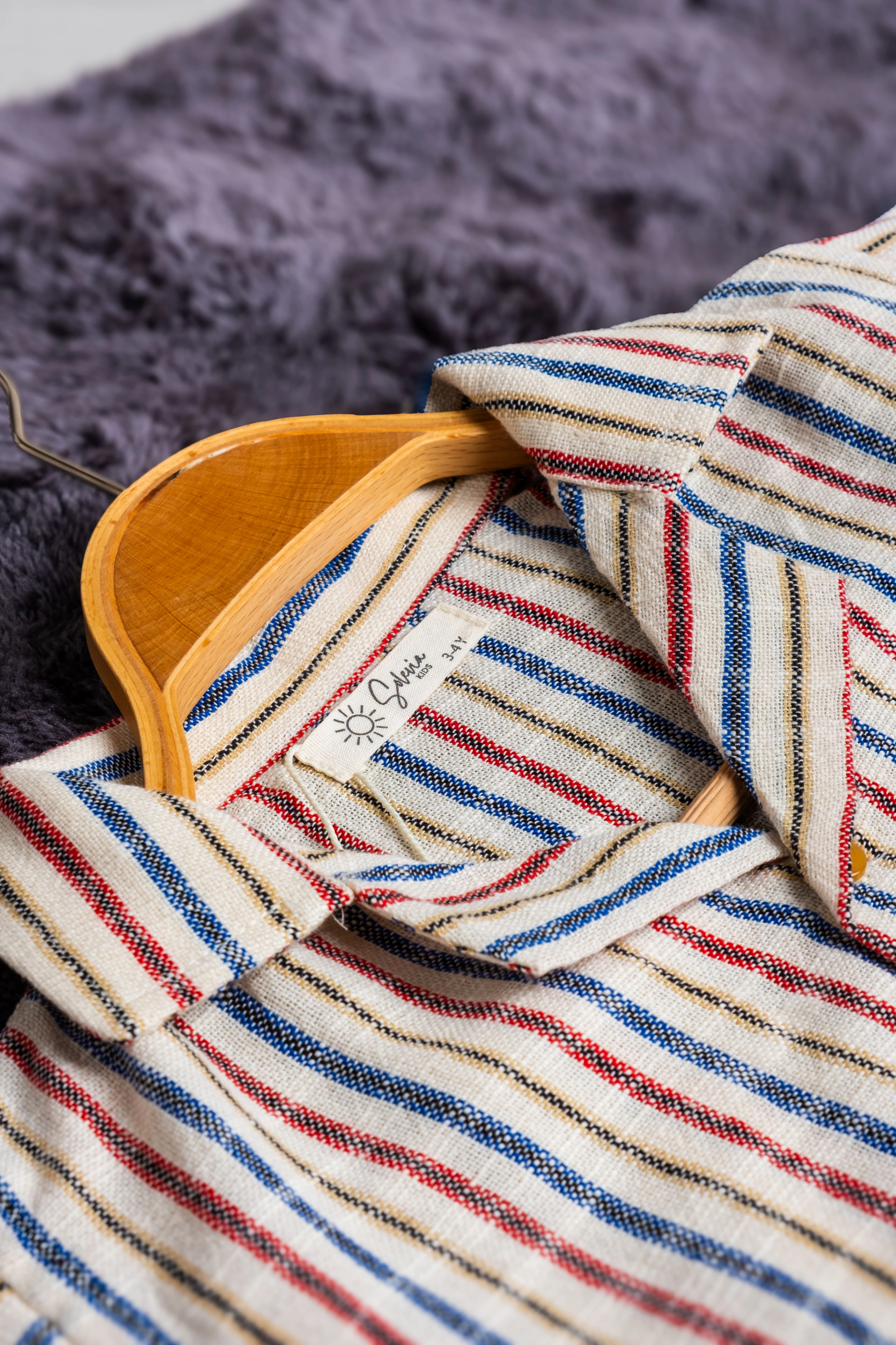 SoleviaKids ColorJoy %100 Organik Pamuk Yumuşak yaka gömlek