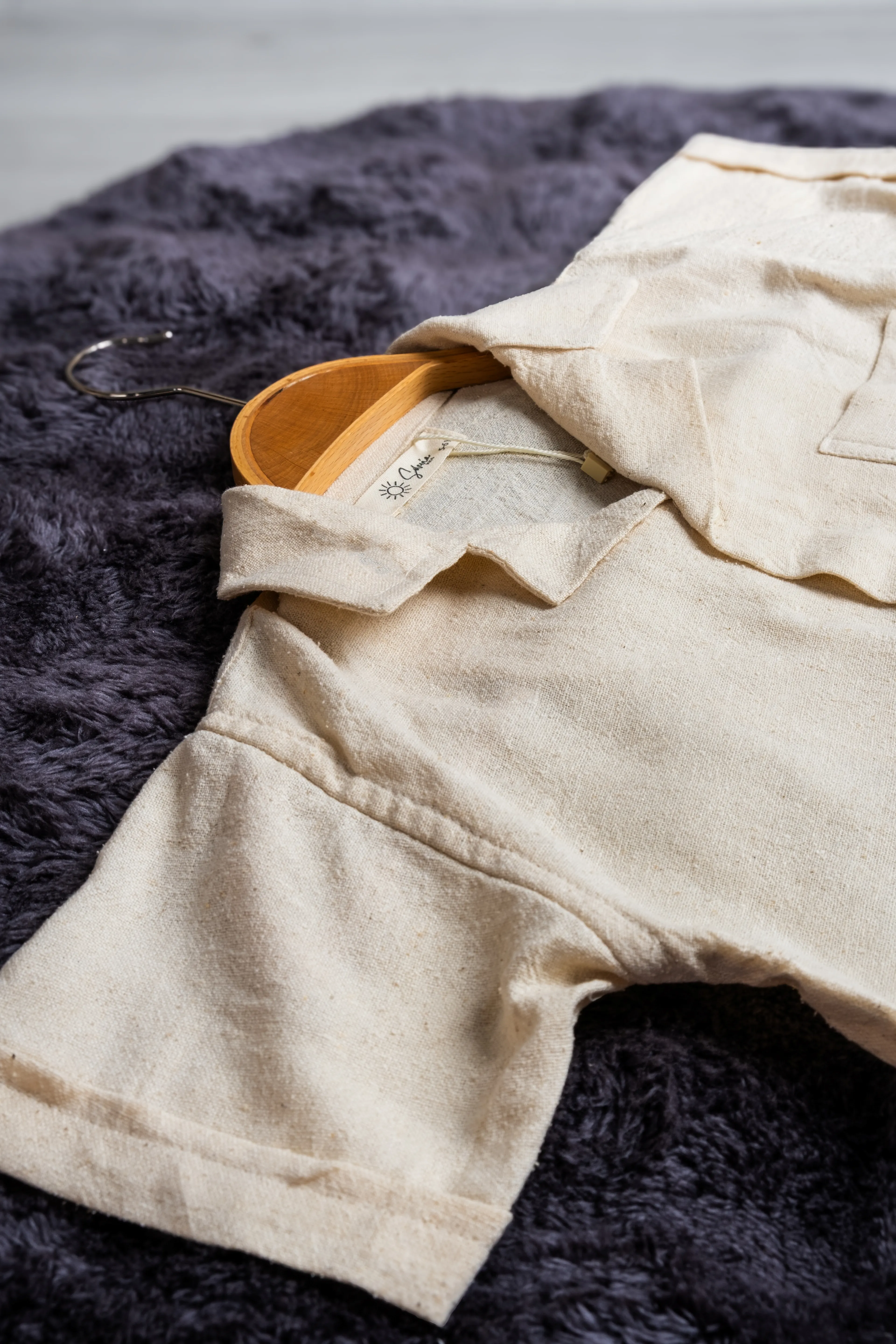 Solevia CotSilque Organik pamuk - İpek Yumuşak Yaka kısa kol gömlek